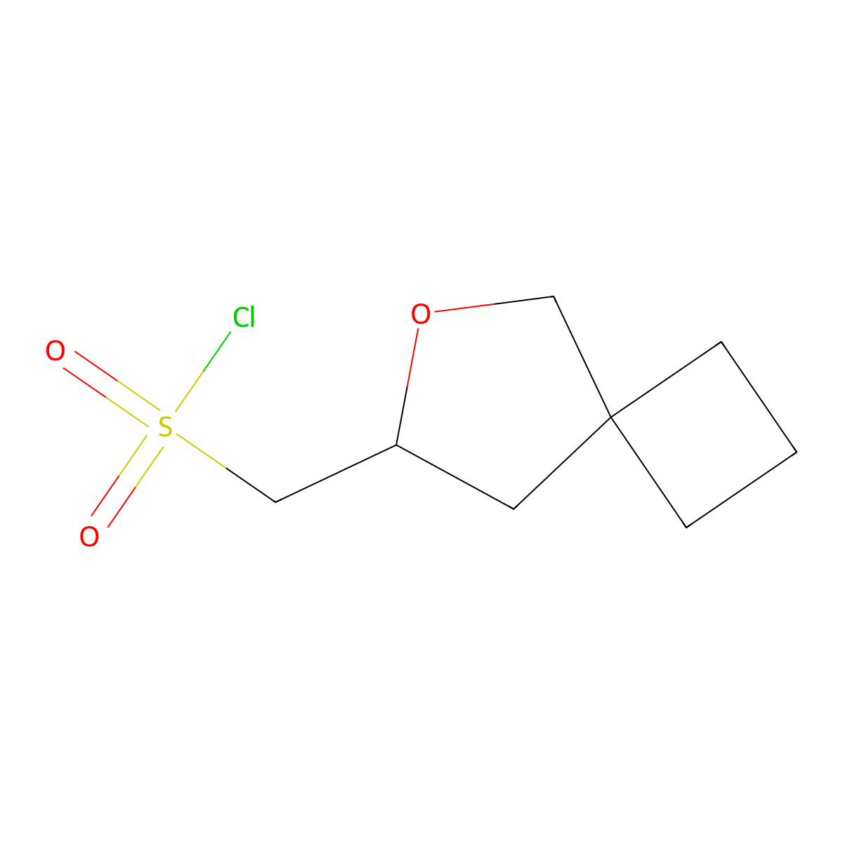 {6-Oxaspiro[3.4]octan-7-yl}methanesulfonyl chloride molecular structure, CAS 2091952-85-9