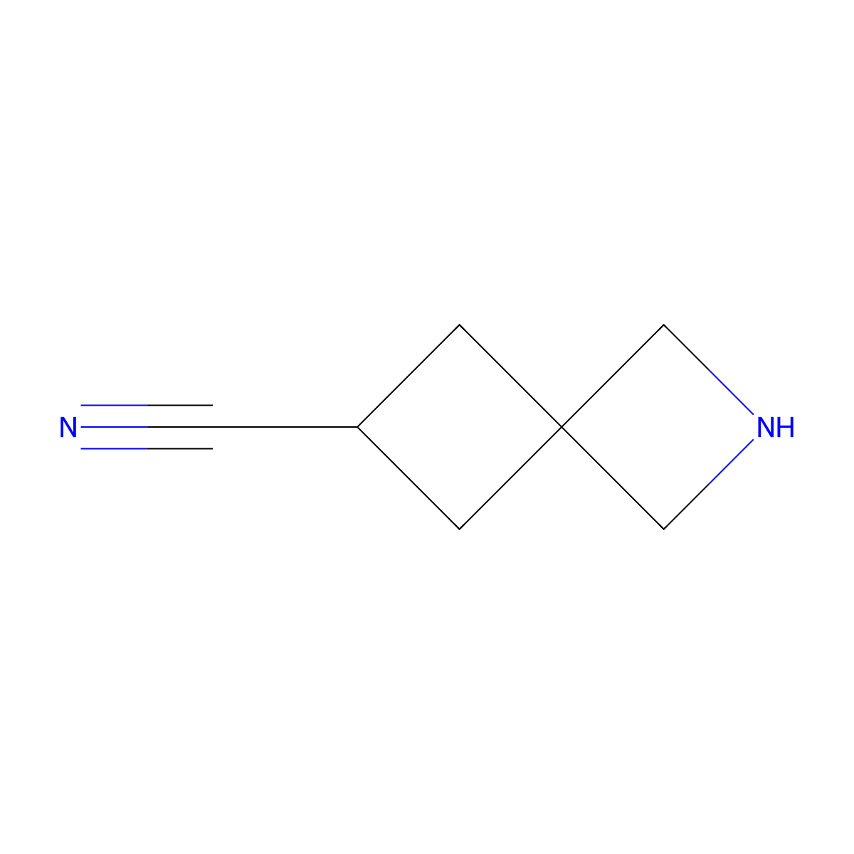 2-Azaspiro[3.3]heptane-6-carbonitrile molecular structure, CAS 2091958-65-3