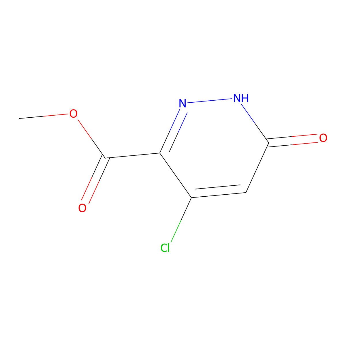 Methyl 4-chloro-6-oxo-1,6-dihydropyridazine-3-carboxylate molecular structure, CAS 2091959-22-5