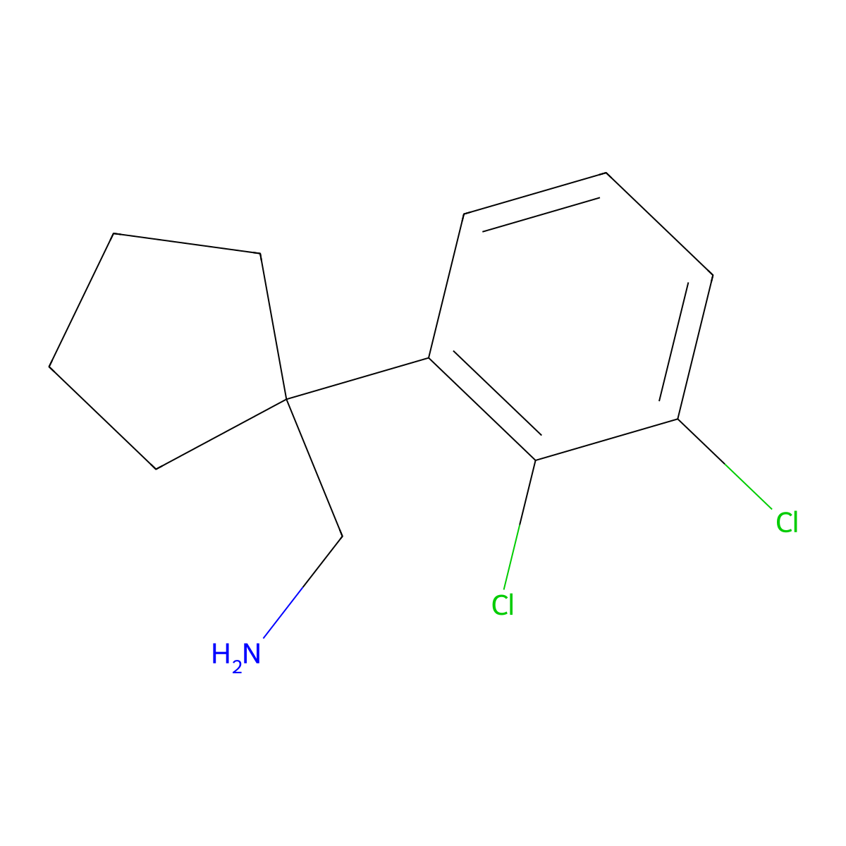 1-(2,3-Dichlorophenyl)cyclopentanemethanamine molecular structure, CAS 2091962-70-6