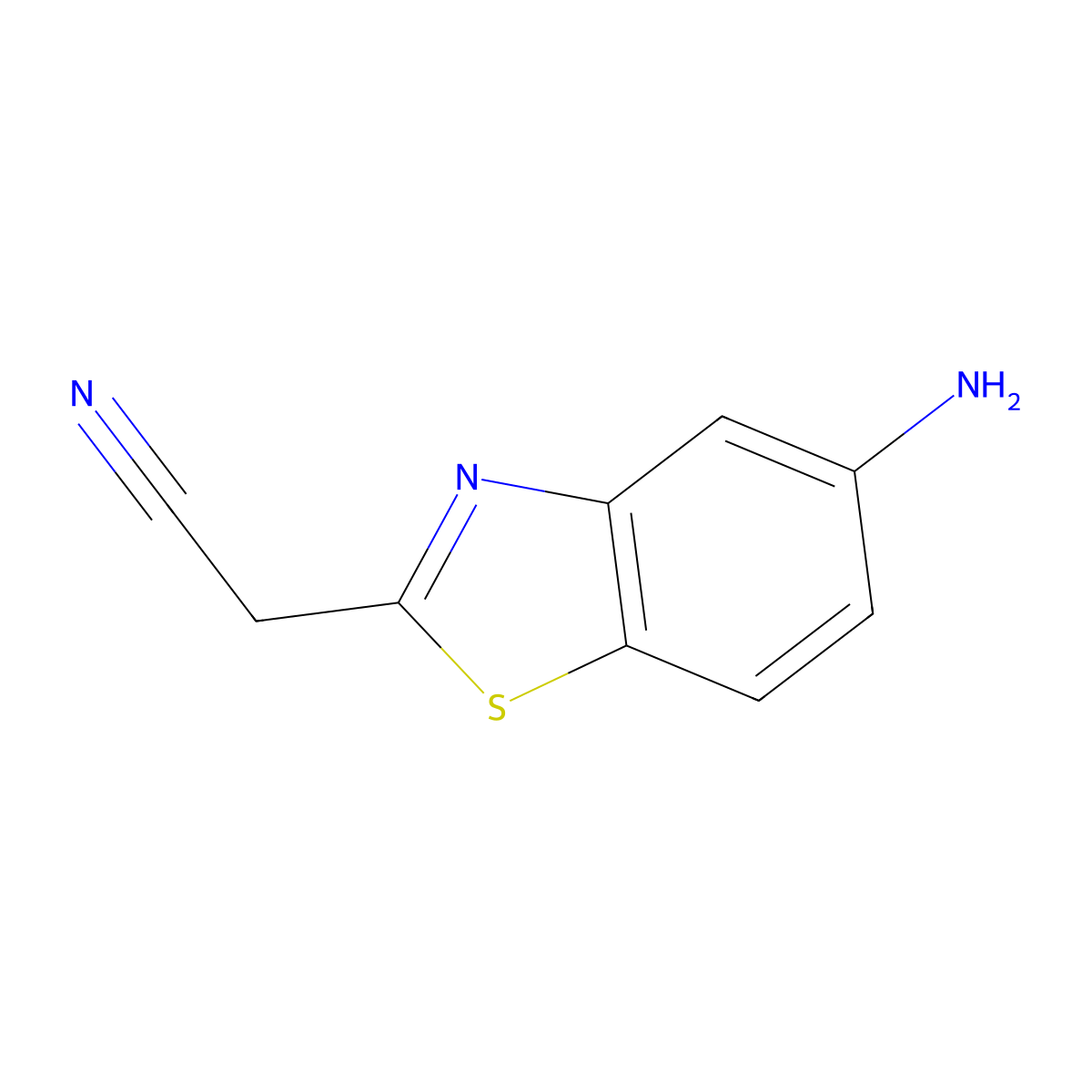 2-(5-Amino-1,3-benzothiazol-2-yl)acetonitrile molecular structure, CAS 2091966-90-2