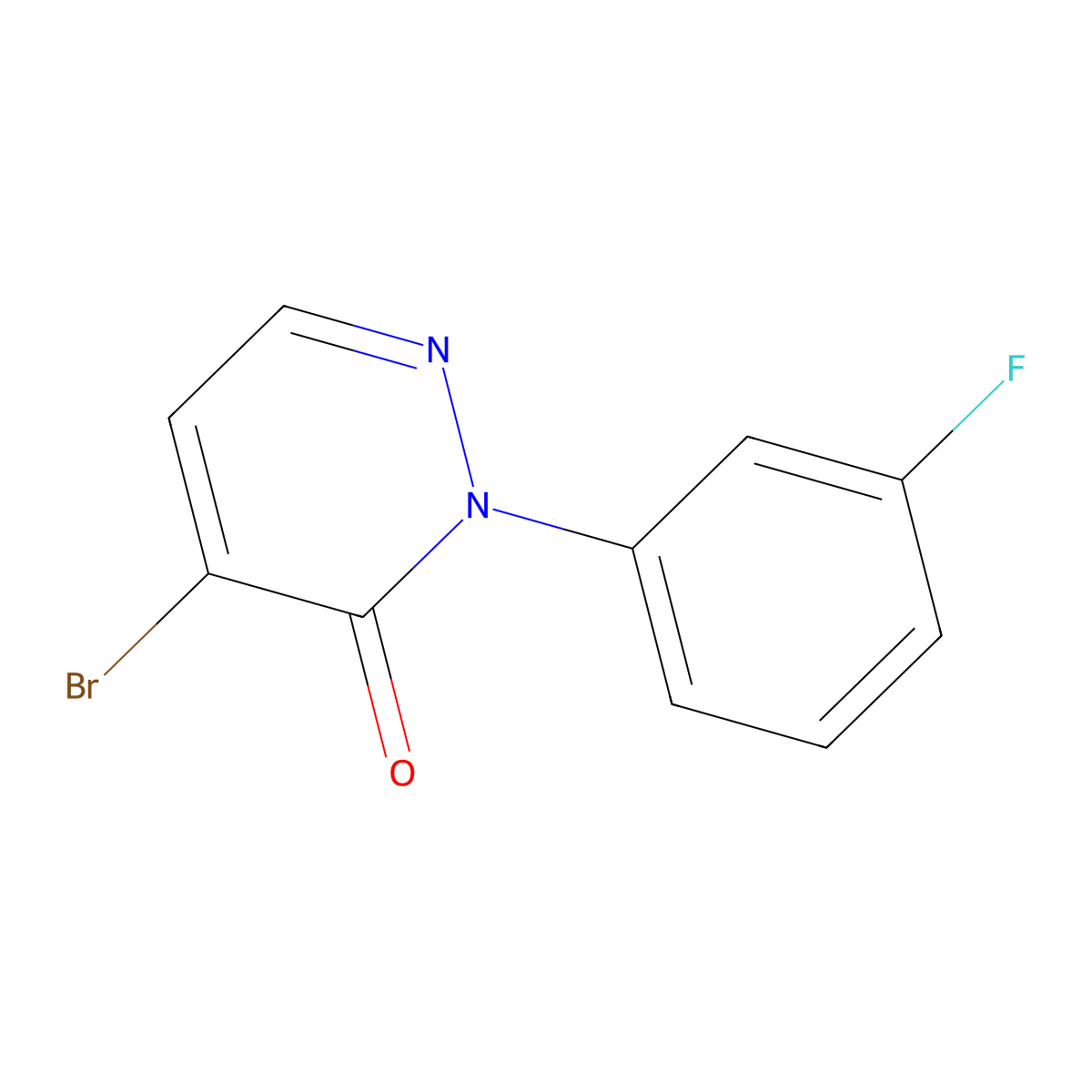 4-Bromo-2-(3-fluorophenyl)pyridazin-3(2H)-one molecular structure, CAS 2091977-65-8