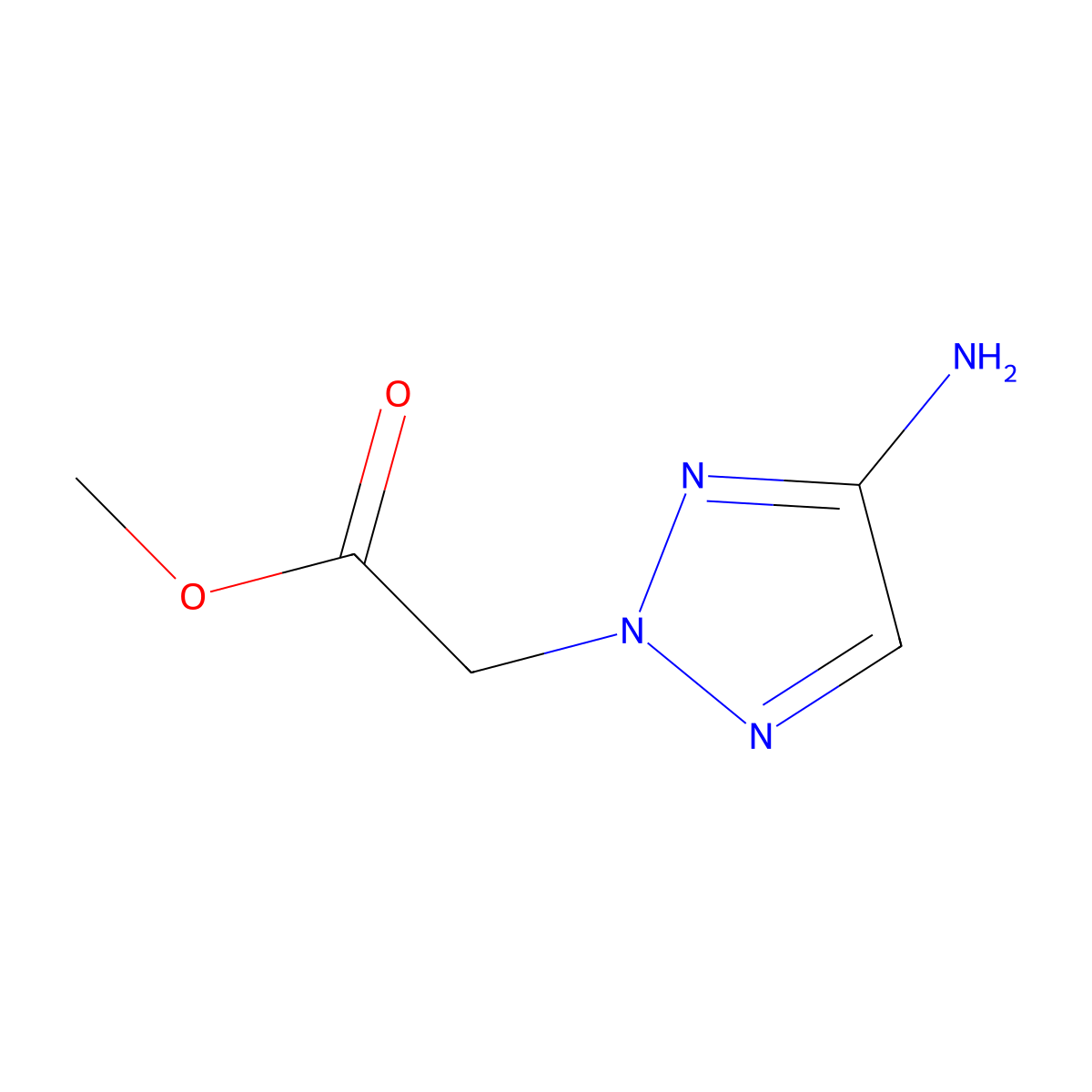 Methyl 2-(4-amino-2H-1,2,3-triazol-2-yl)acetate molecular structure, CAS 2091981-03-0