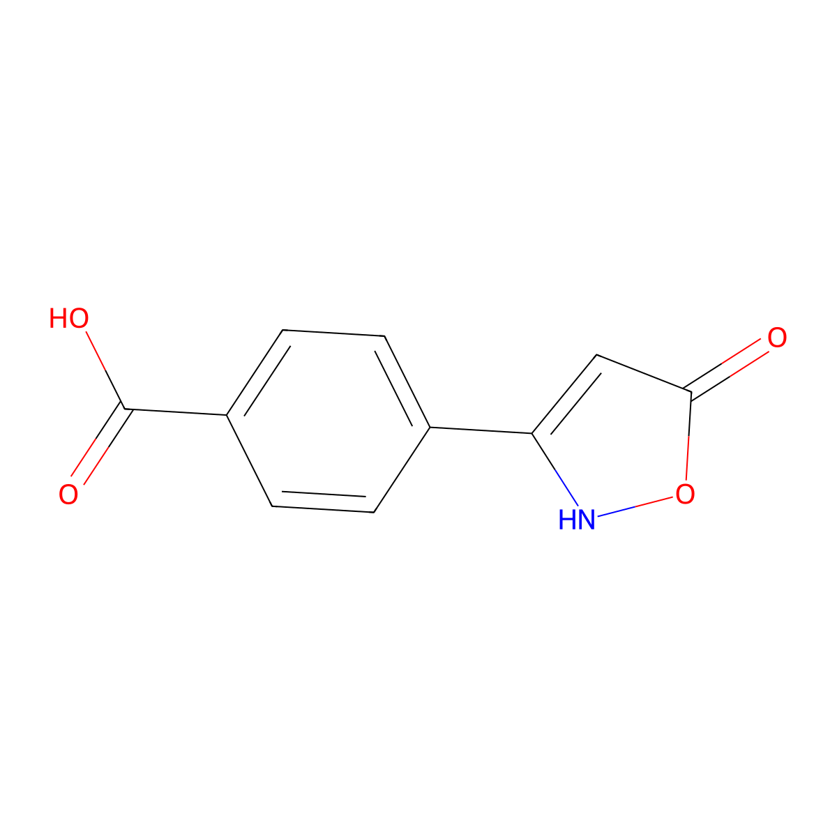4-(5-Hydroxyisoxazol-3-yl)benzoic acid molecular structure, CAS 2091988-18-8