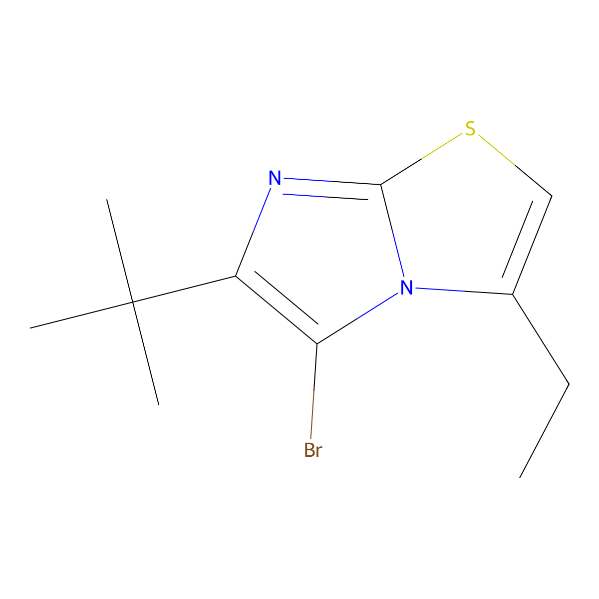 5-Bromo-6-tert-butyl-3-ethylimidazo[2,1-b][1,3]thiazole molecular structure, CAS 2091990-93-9