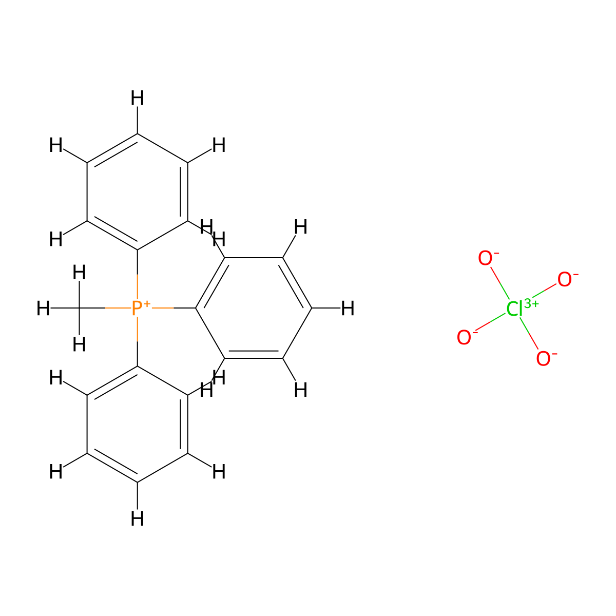 Methyl(triphenyl)phosphanium perchlorate molecular structure, CAS 20920-23-4