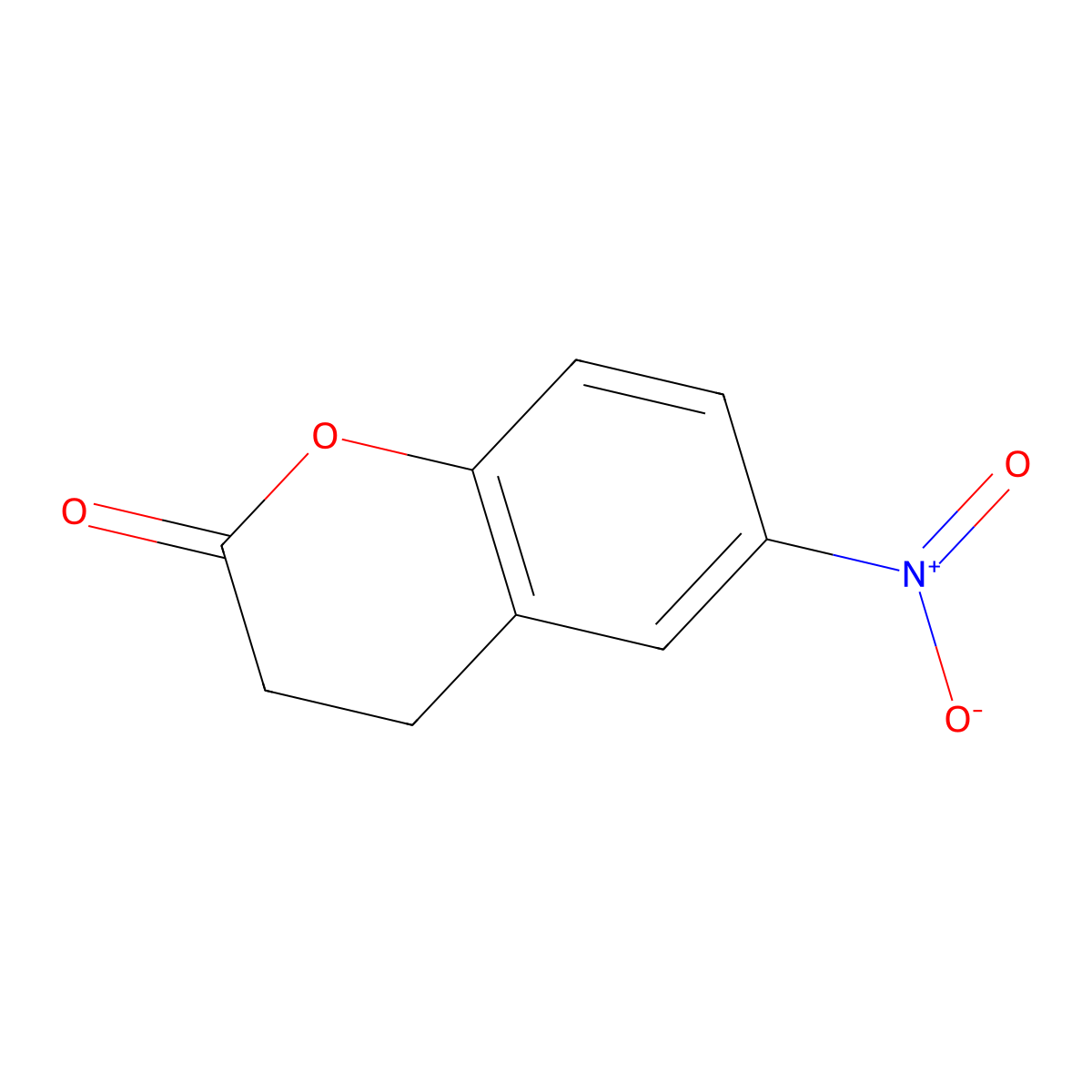 3,4-Dihydro-6-nitrocoumarin molecular structure, CAS 20920-99-4