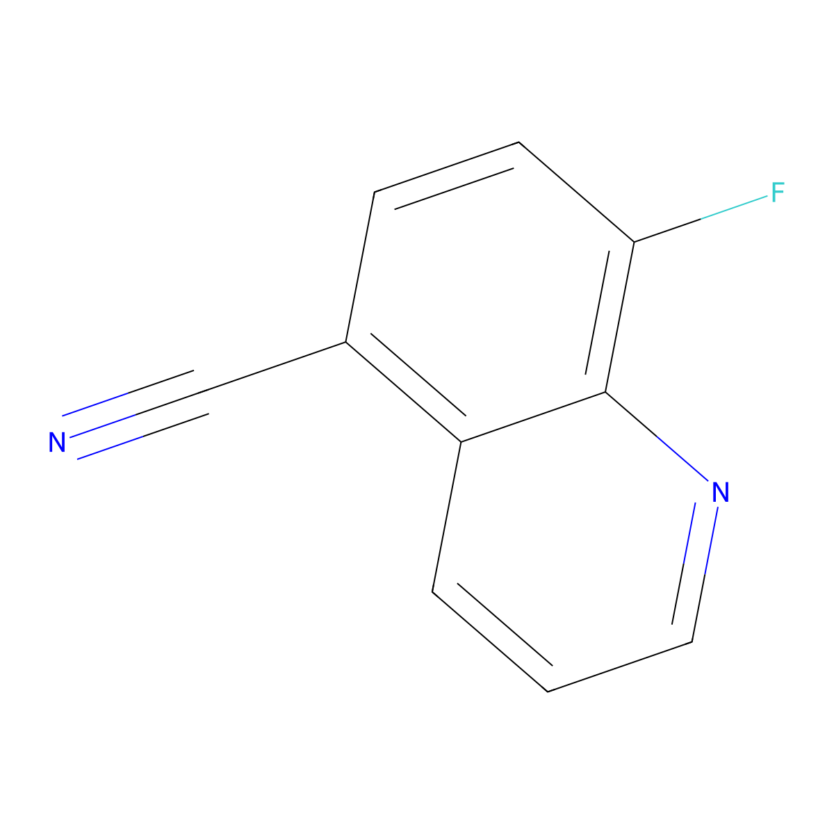 8-Fluoroquinoline-5-carbonitrile molecular structure, CAS 2092000-25-2
