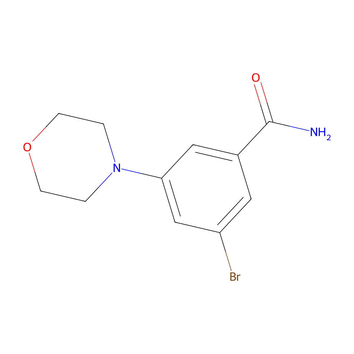 3-Bromo-5-(morpholin-4-yl)benzamide molecular structure, CAS 2092000-48-9