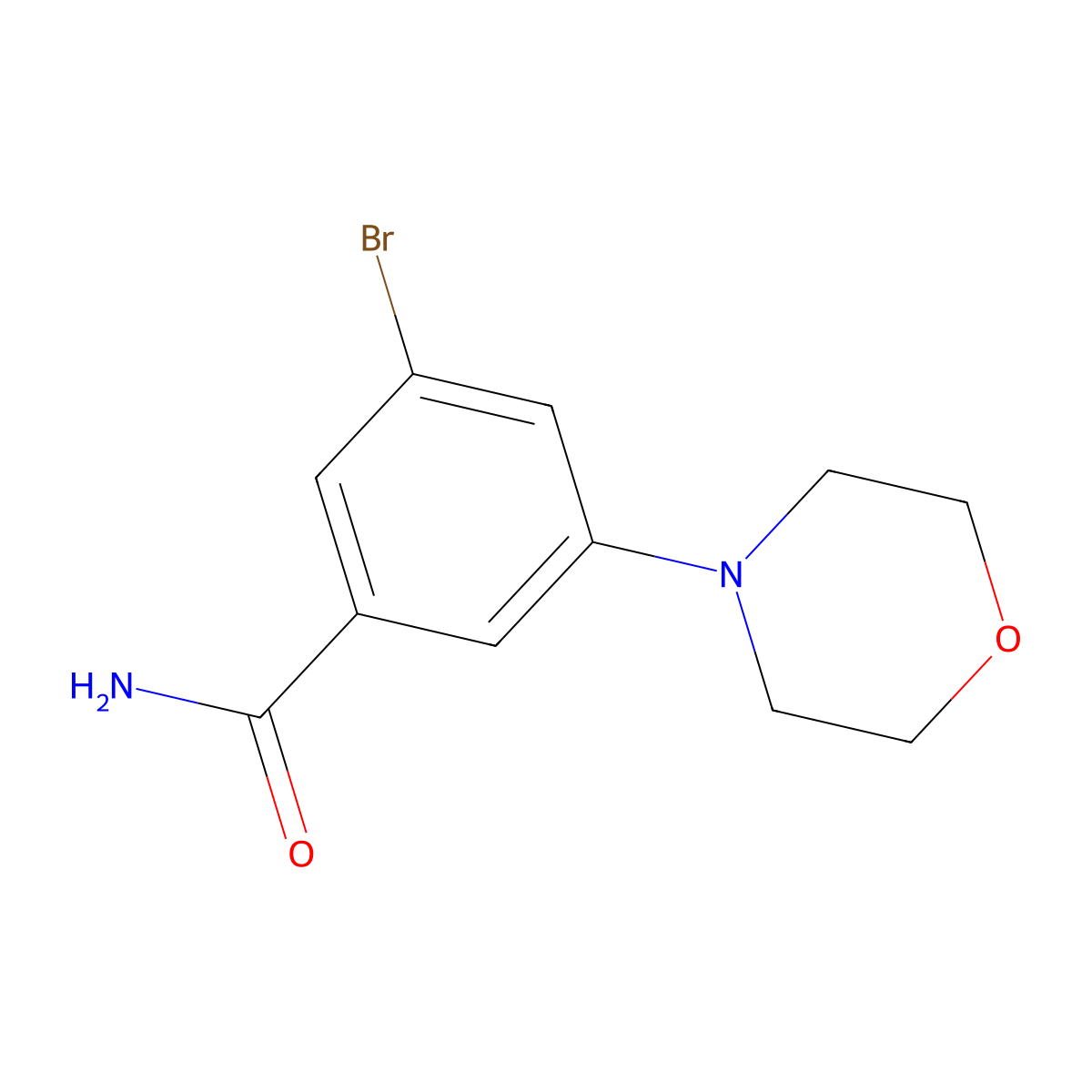 3-Bromo-5-(morpholin-4-yl)benzamide molecular structure, CAS 2092000-48-9