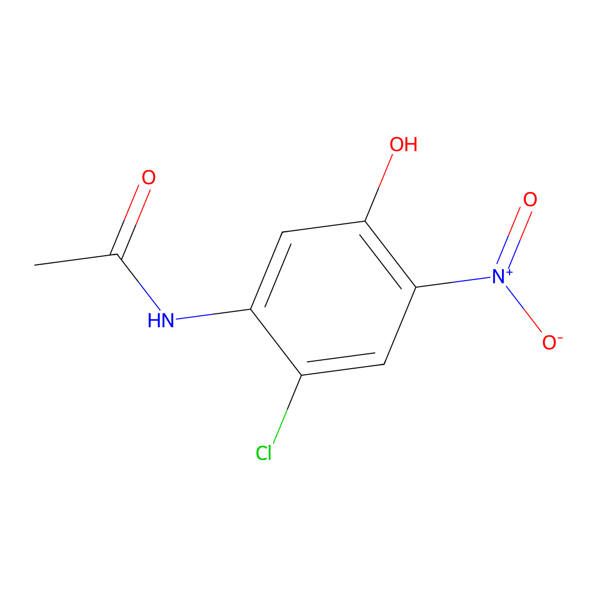N-(2-Chloro-5-hydroxy-4-nitrophenyl)acetamide molecular structure, CAS 2092000-50-3