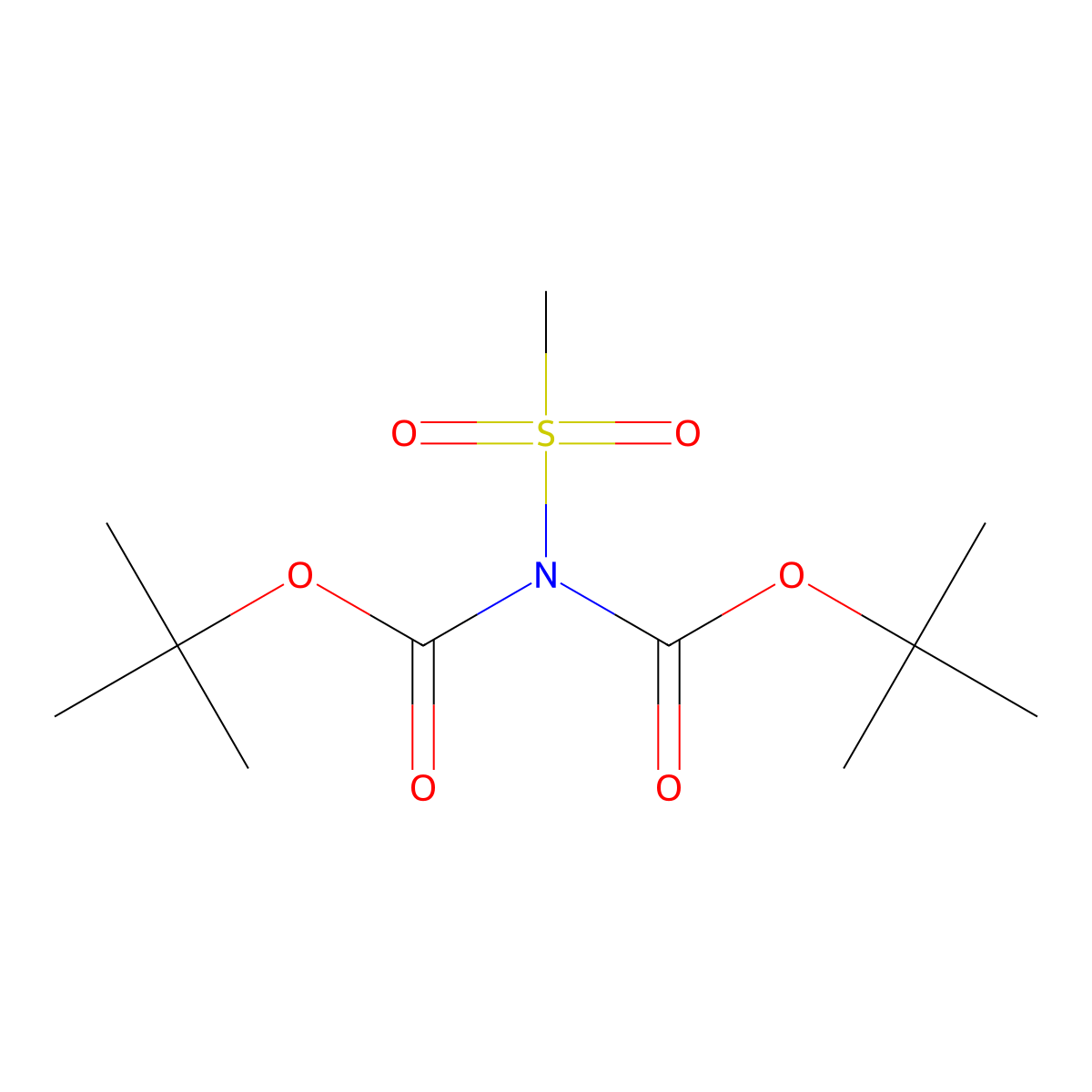 tert-butyl N-[(tert-butoxy)carbonyl]-N-methanesulfonylcarbamate molecular structure, CAS 2092000-74-1
