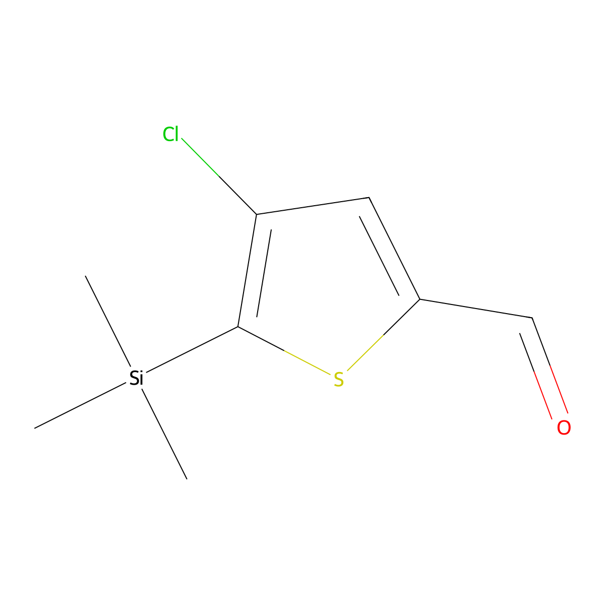 4-Chloro-5-(trimethylsilyl)thiophene-2-carbaldehyde molecular structure, CAS 2092000-97-8