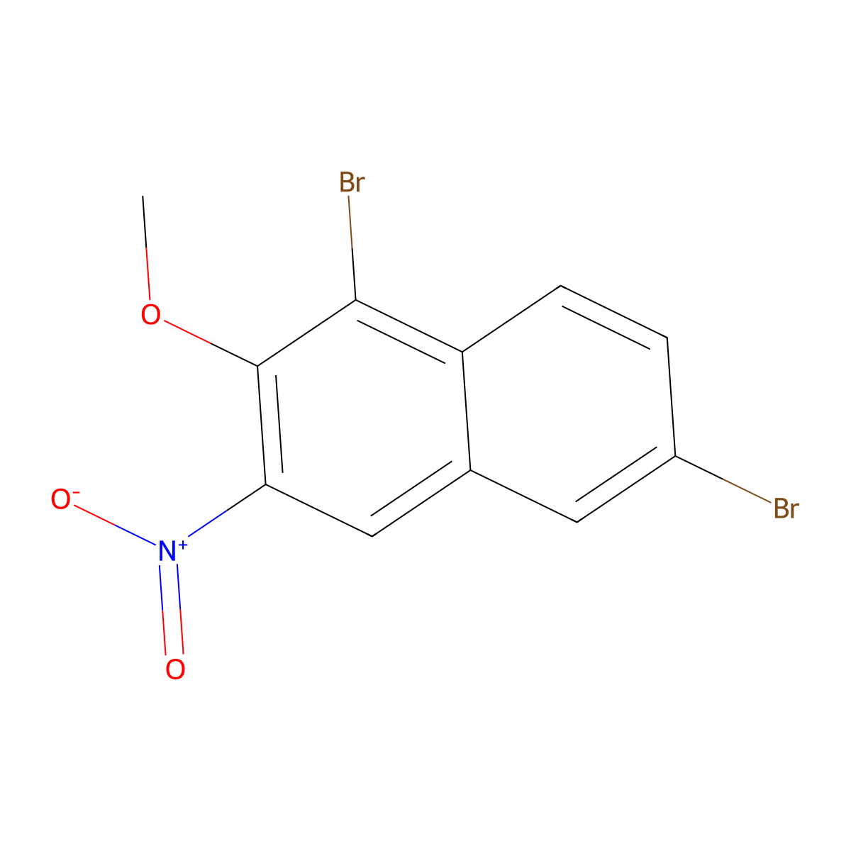 1,6-Dibromo-2-methoxy-3-nitronaphthalene molecular structure, CAS 2092001-14-2
