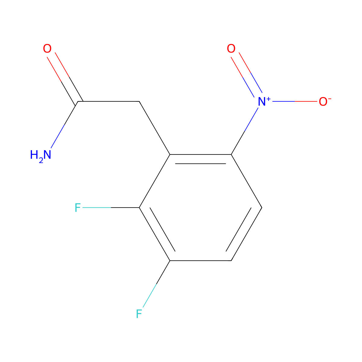 2-(2,3-Difluoro-6-nitrophenyl)acetamide molecular structure, CAS 2092001-87-9