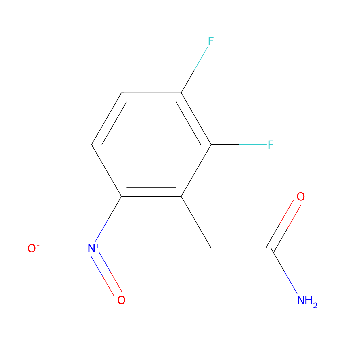 2-(2,3-Difluoro-6-nitrophenyl)acetamide molecular structure, CAS 2092001-87-9