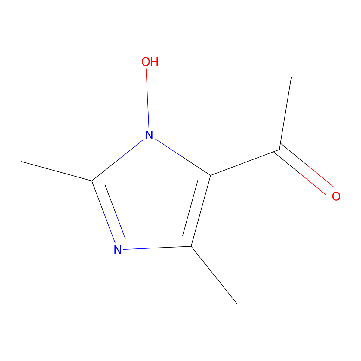 1-(1-hydroxy-2,4-dimethyl-1H-imidazol-5-yl)ethan-1-one molecular structure, CAS 2092023-96-4