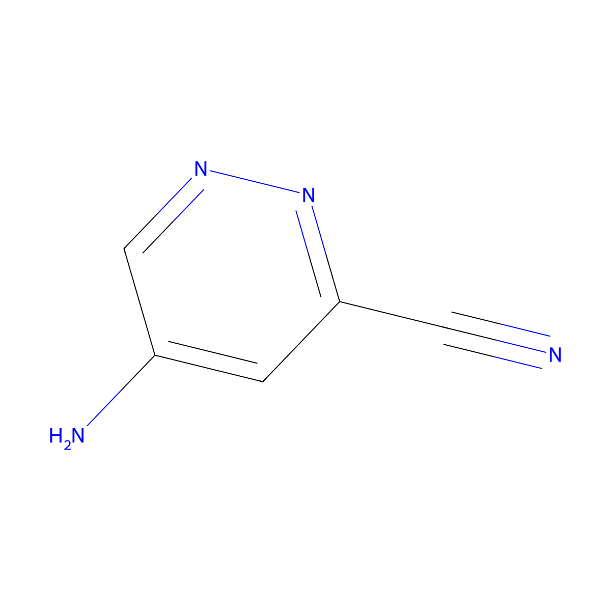 5-Aminopyridazine-3-carbonitrile molecular structure, CAS 2092024-09-2