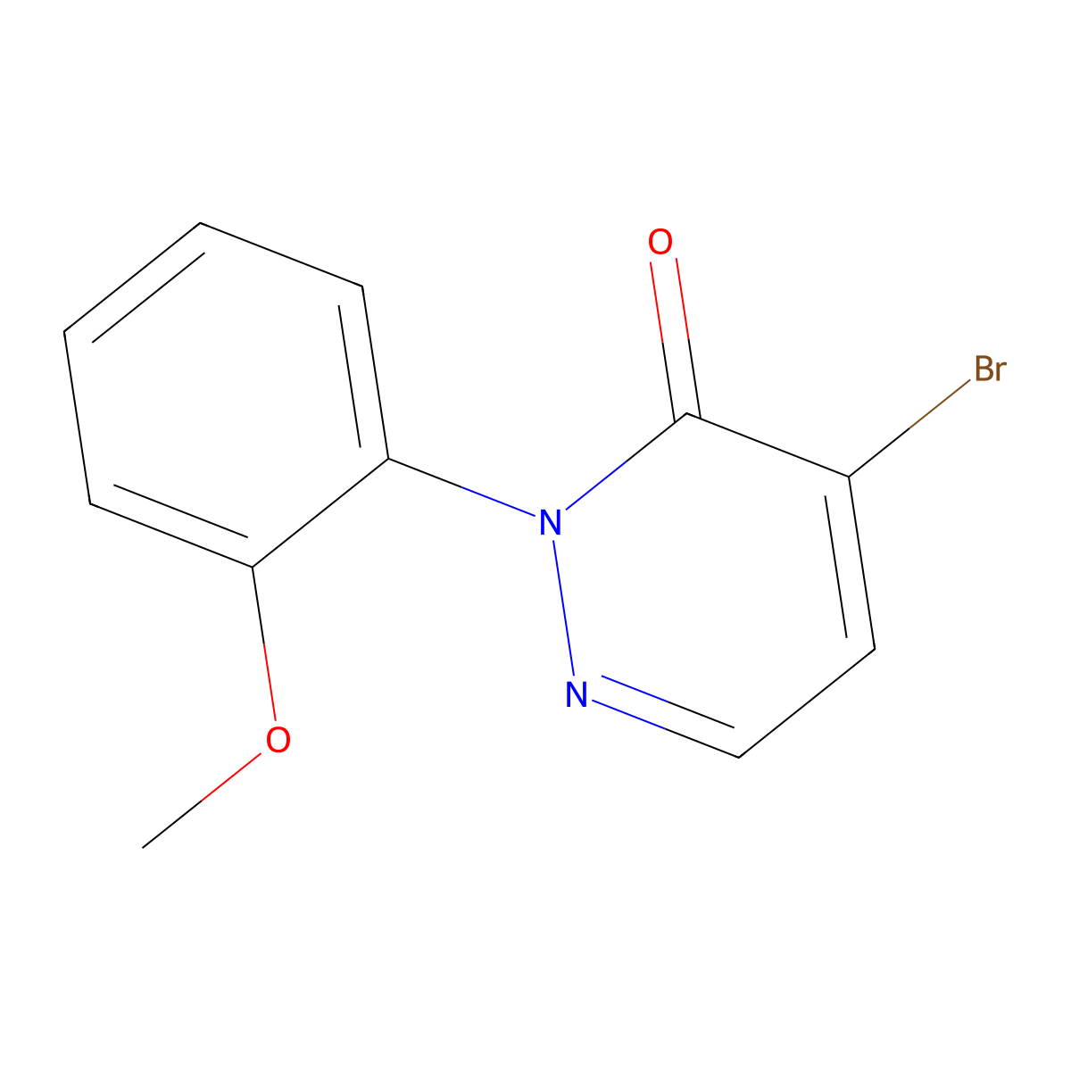4-Bromo-2-(2-methoxyphenyl)pyridazin-3(2H)-one molecular structure, CAS 2092024-14-9