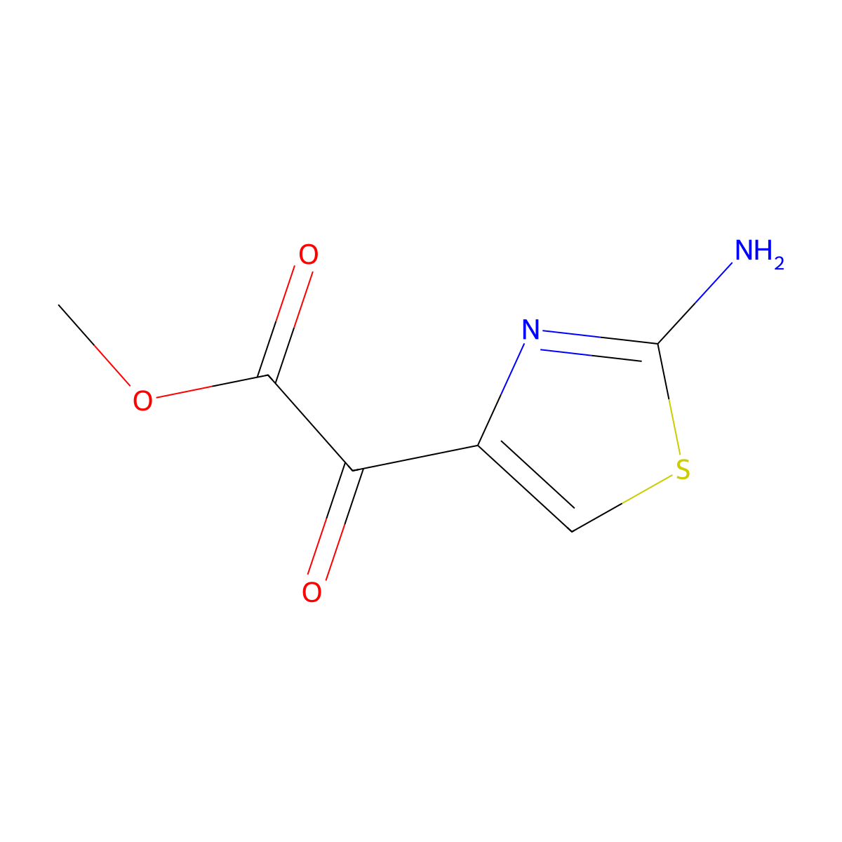 Methyl 2-(2-aminothiazol-4-yl)-2-oxoacetate molecular structure, CAS 2092034-01-8