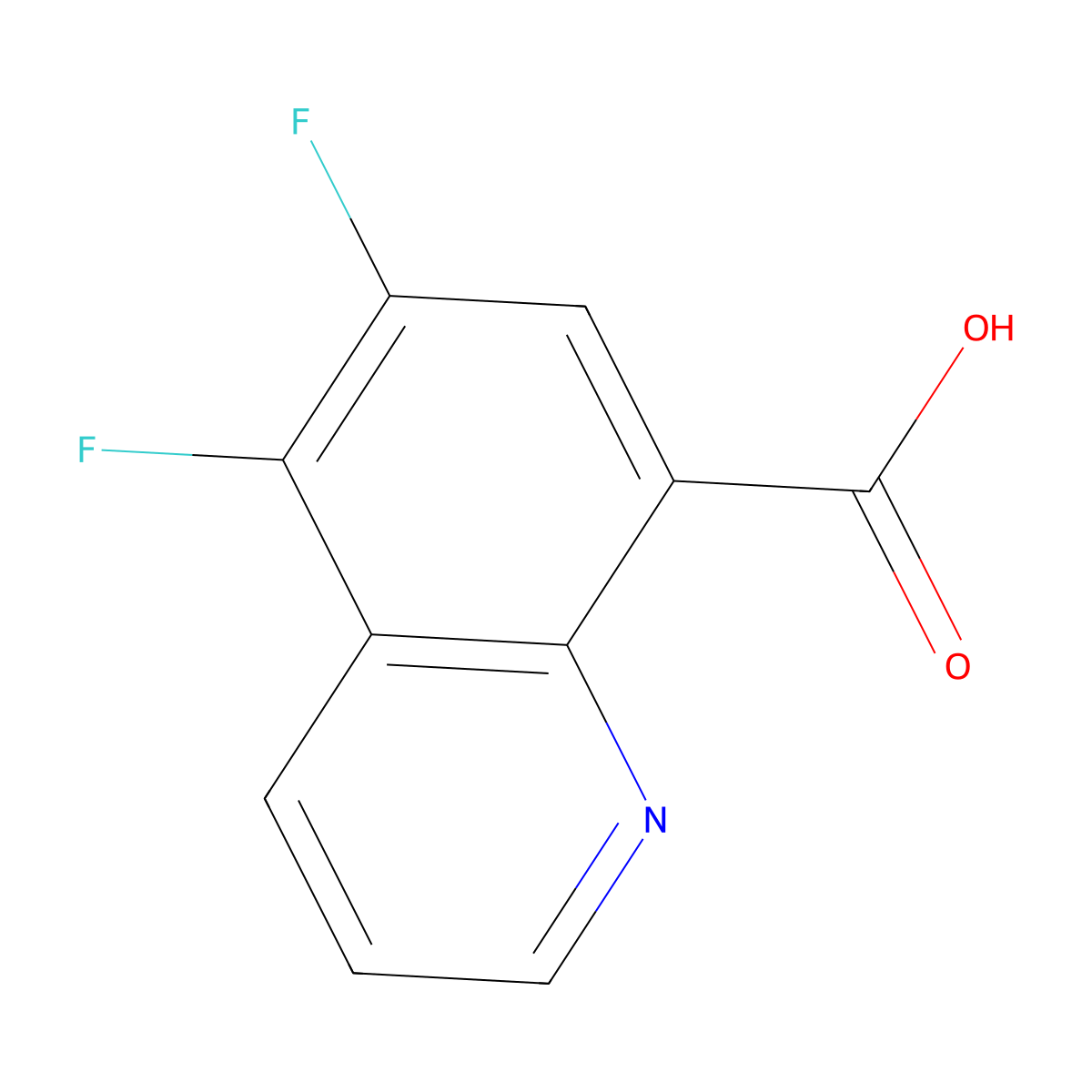 5,6-Difluoroquinoline-8-carboxylic acid molecular structure, CAS 2092039-98-8
