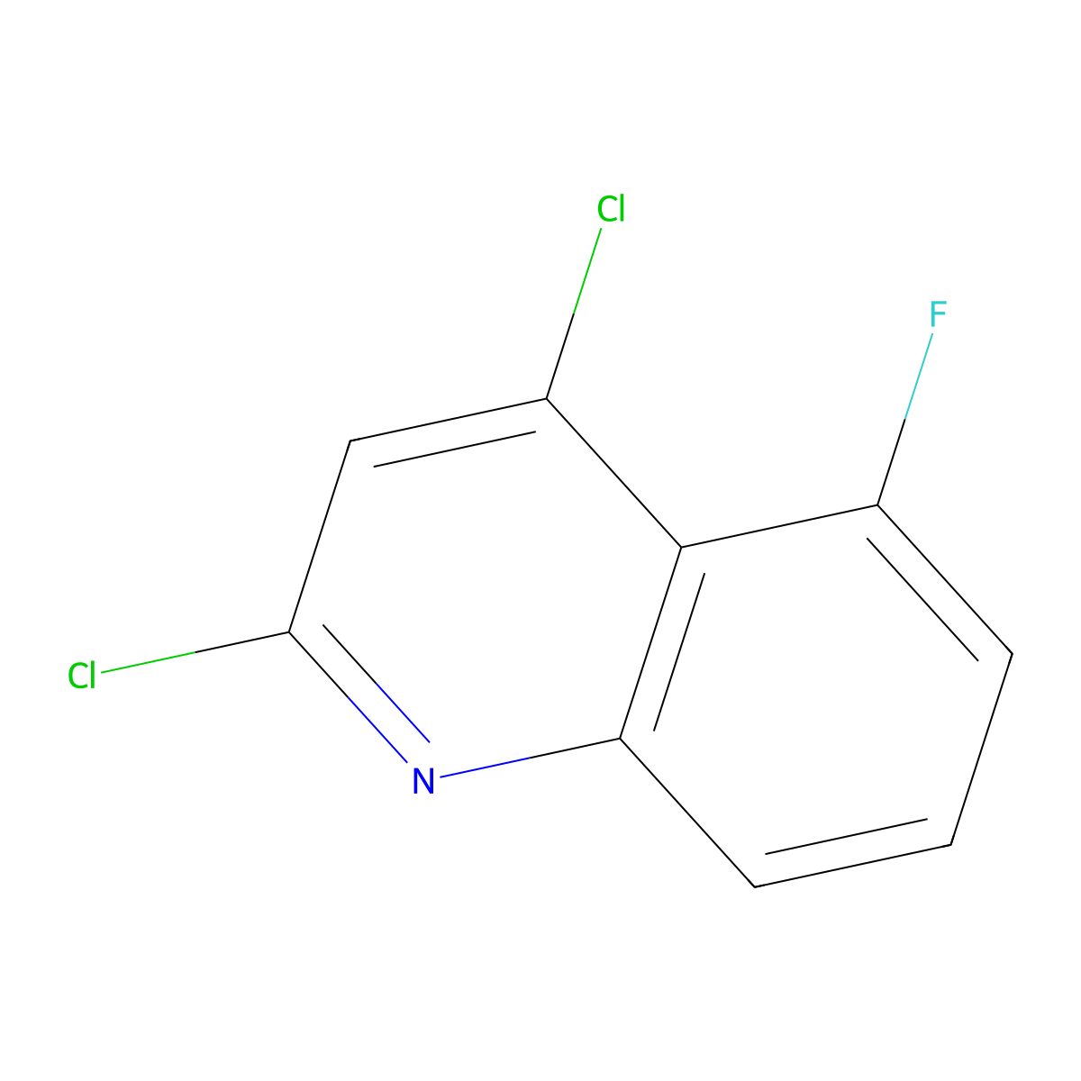 2,4-Dichloro-5-fluoroquinoline molecular structure, CAS 2092047-08-8