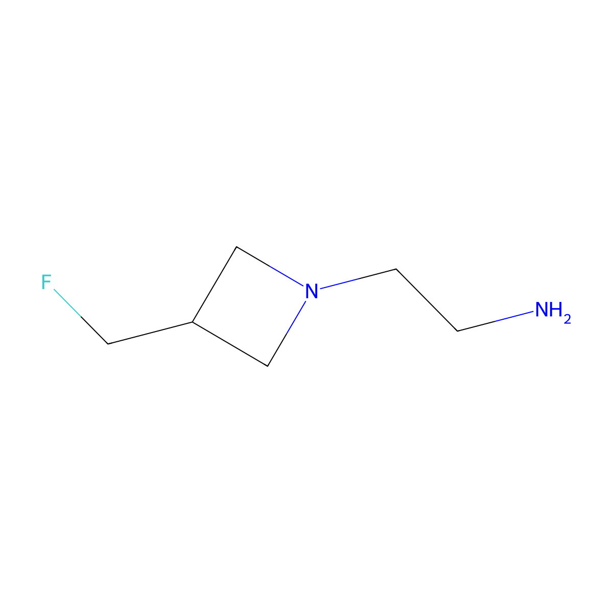 2-(3-(Fluoromethyl)azetidin-1-yl)ethan-1-amine molecular structure, CAS 2092050-69-4