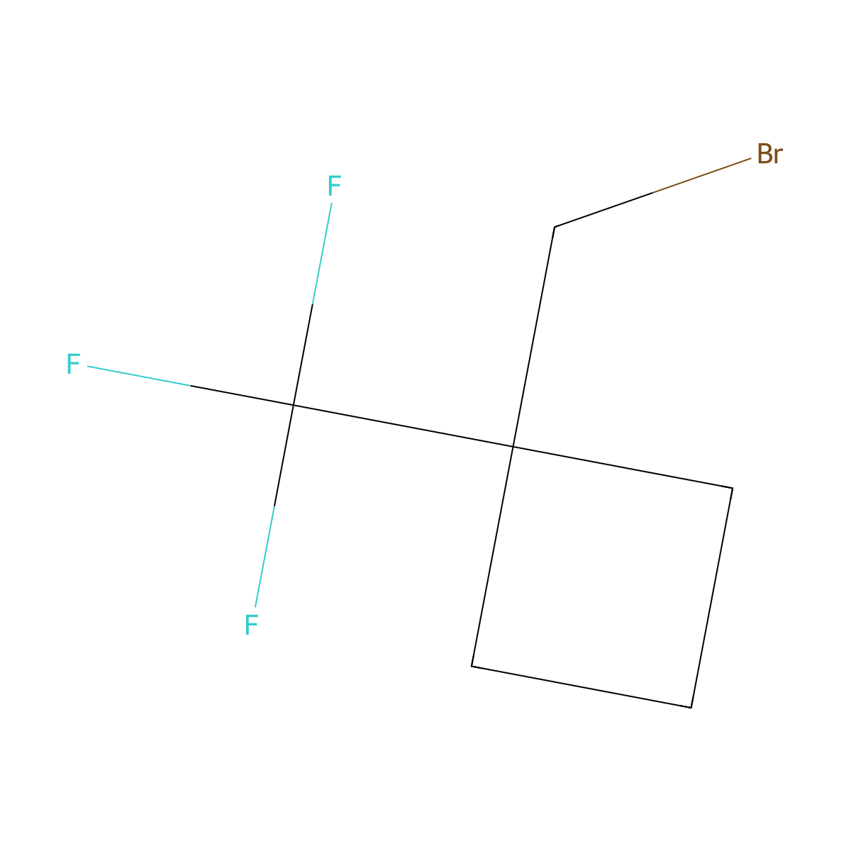 1-(Bromomethyl)-1-(trifluoromethyl)cyclobutane molecular structure, CAS 2092052-40-7