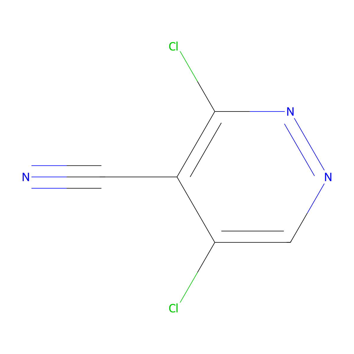 4-Pyridazinecarbonitrile, 3,5-dichloro- molecular structure, CAS 2092056-60-3