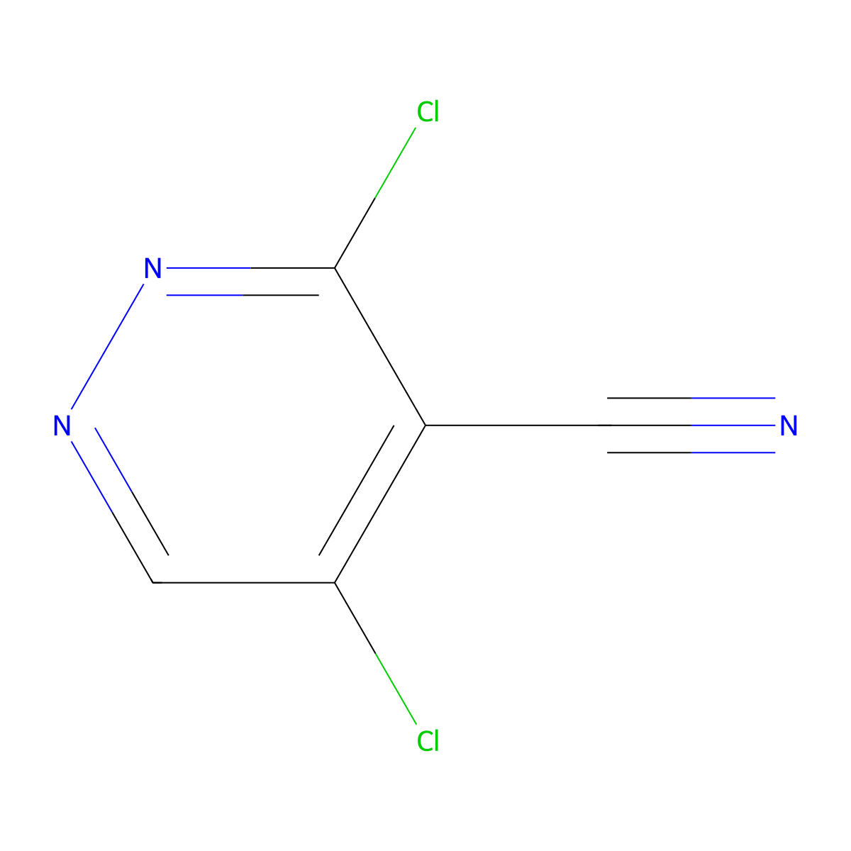 4-Pyridazinecarbonitrile, 3,5-dichloro- molecular structure, CAS 2092056-60-3