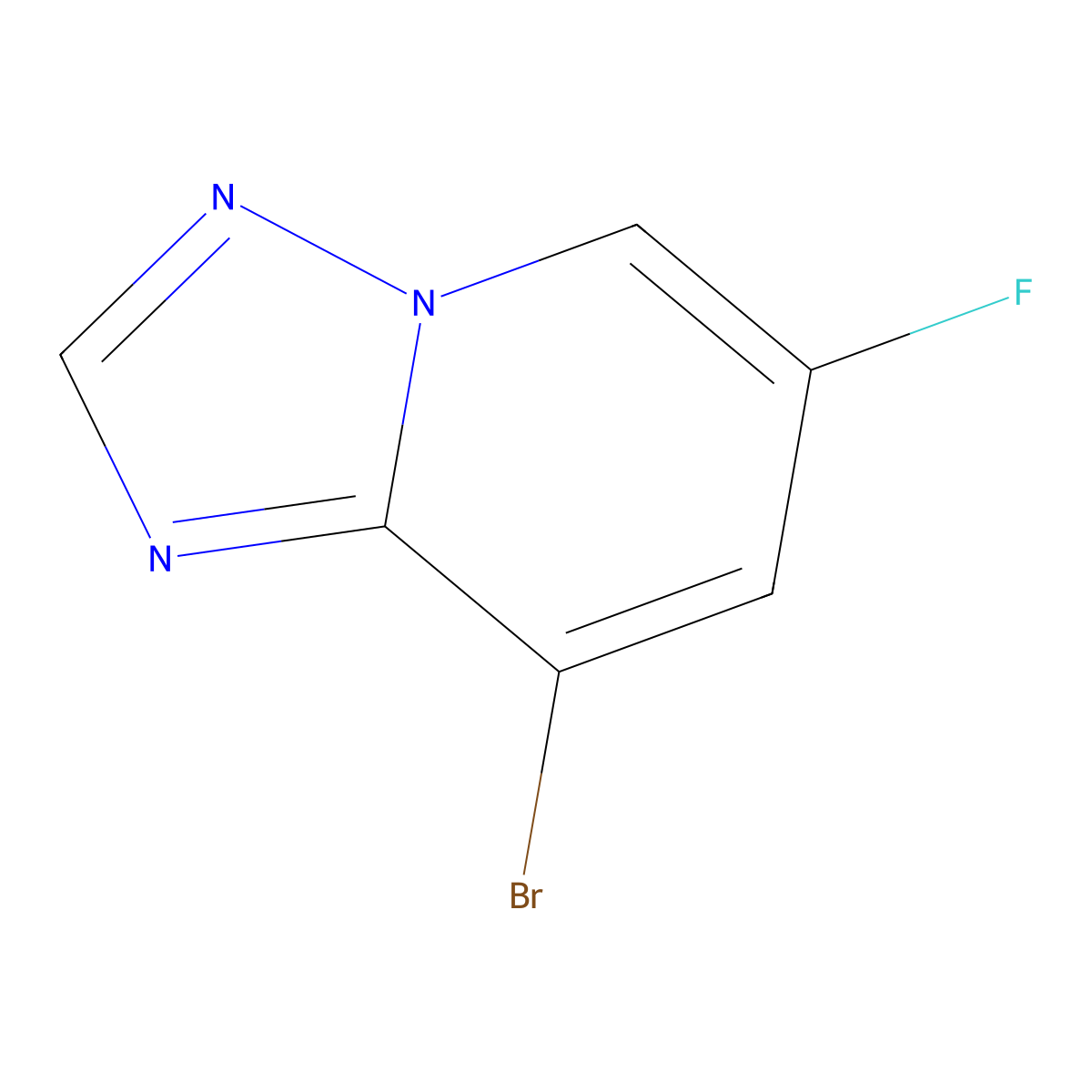 8-Bromo-6-fluoro-[1,2,4]triazolo[1,5-a]pyridine molecular structure, CAS 2092062-74-1
