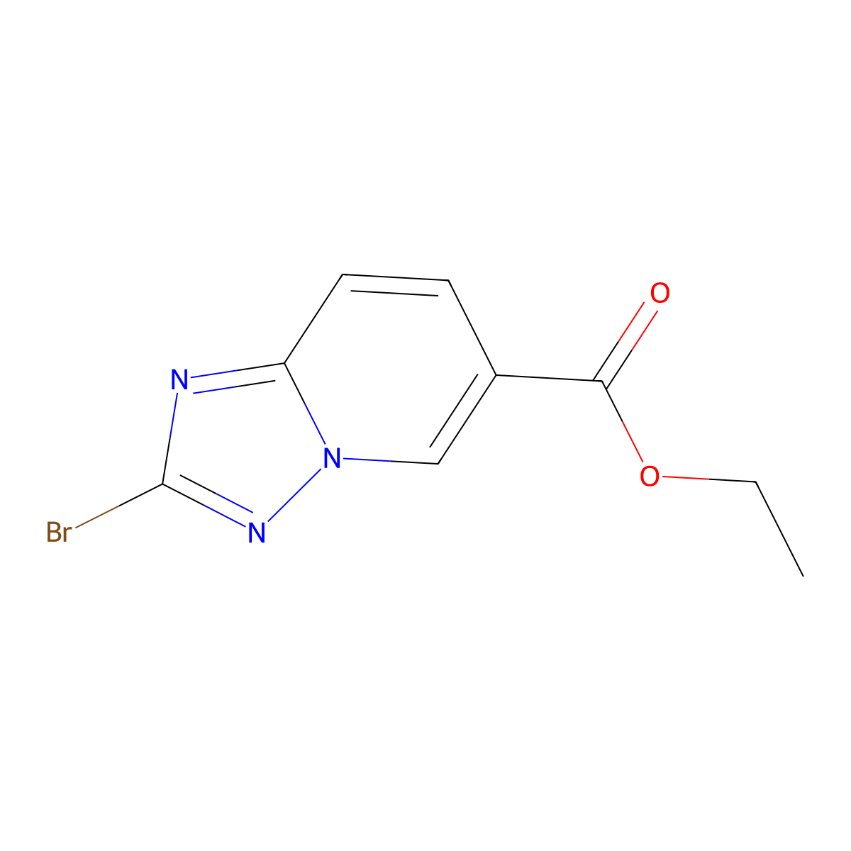 Ethyl 2-bromo-[1,2,4]triazolo[1,5-a]pyridine-6-carboxylate molecular structure, CAS 2092064-02-1