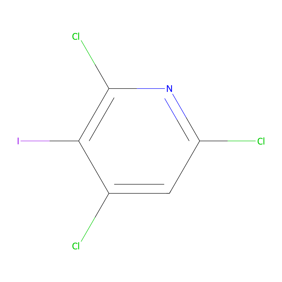 2,4,6-Trichloro-3-iodopyridine molecular structure, CAS 2092065-41-1