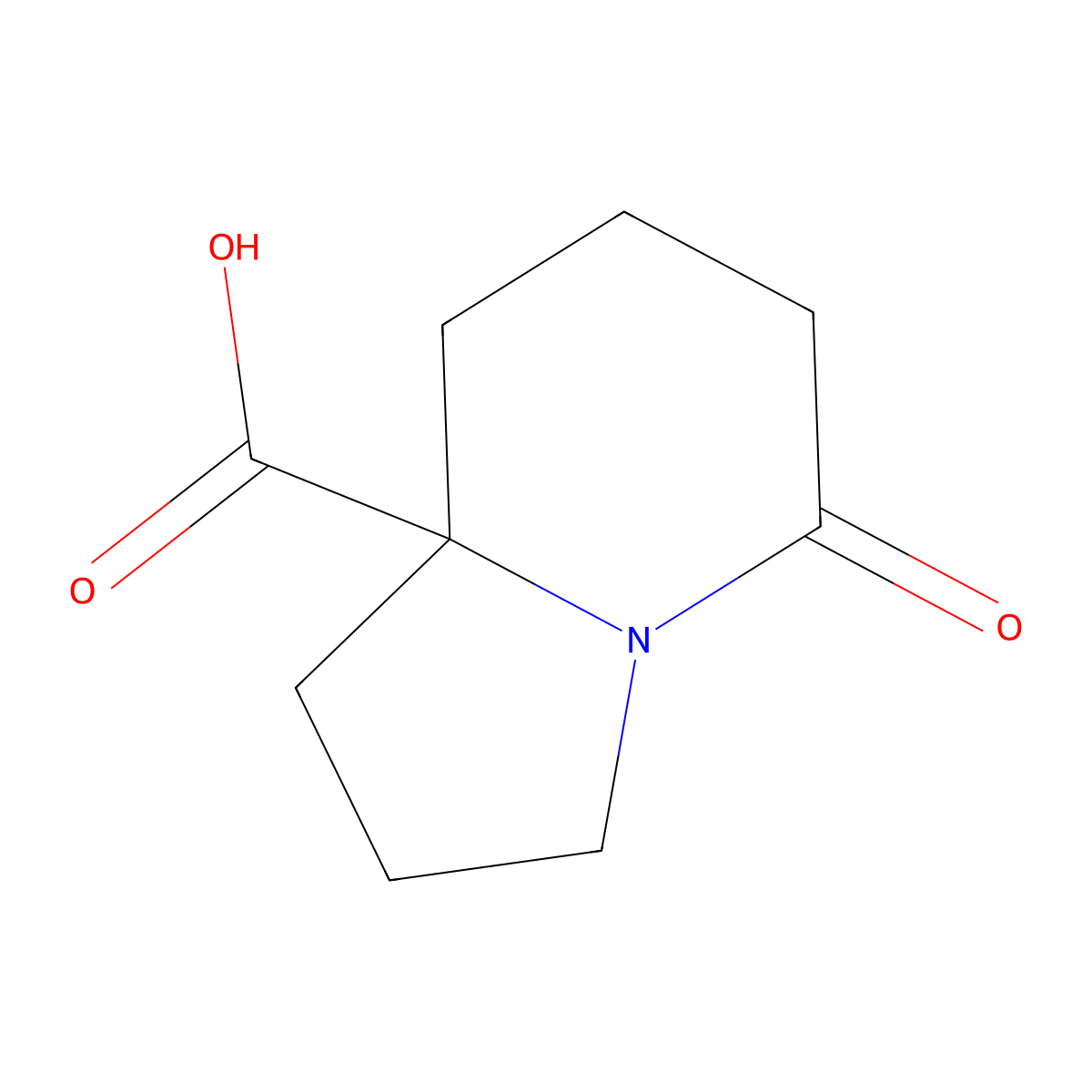 5-oxohexahydroindolizine-8a(1H)-carboxylic acid molecular structure, CAS 2092066-24-3