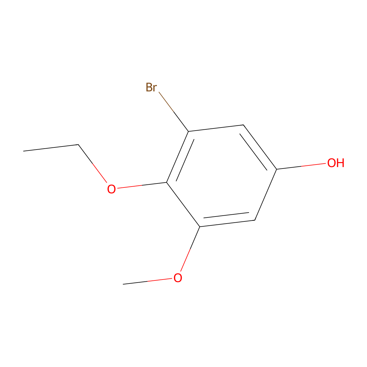 3-Bromo-4-ethoxy-5-methoxyphenol molecular structure, CAS 2092066-62-9