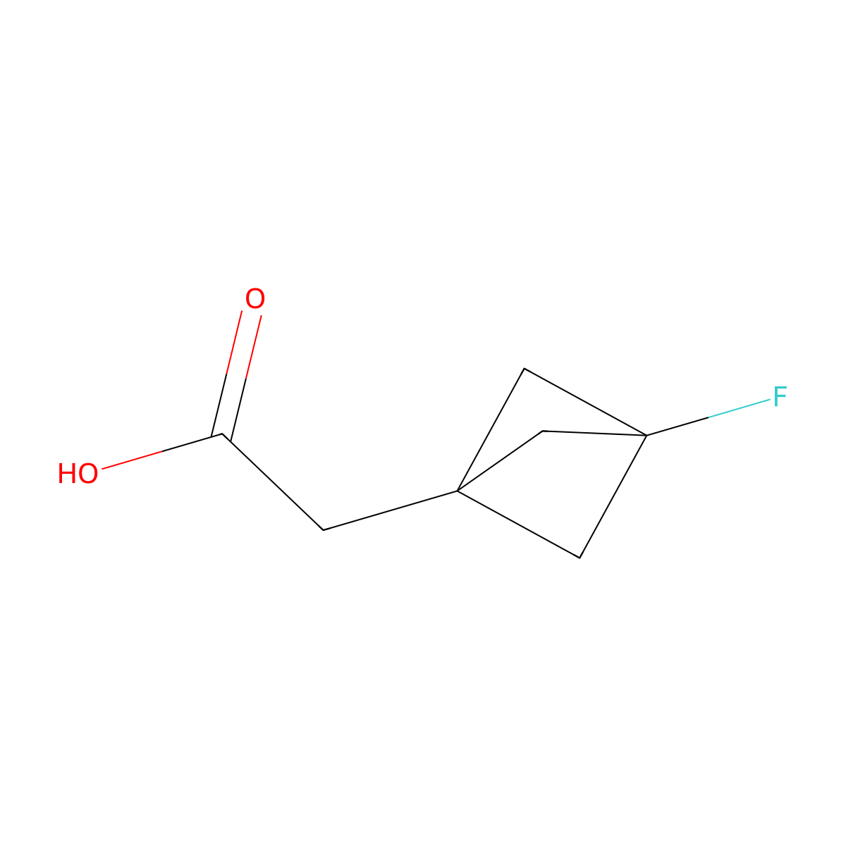 2-{3-Fluorobicyclo[1.1.1]pentan-1-yl}acetic acid molecular structure, CAS 2092067-90-6