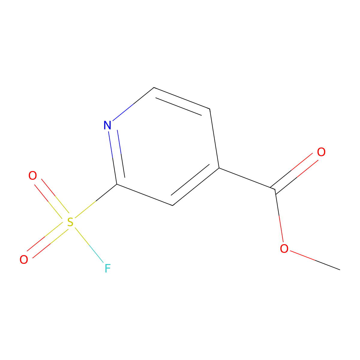 Methyl 2-(fluorosulfonyl)pyridine-4-carboxylate molecular structure, CAS 2092076-18-9