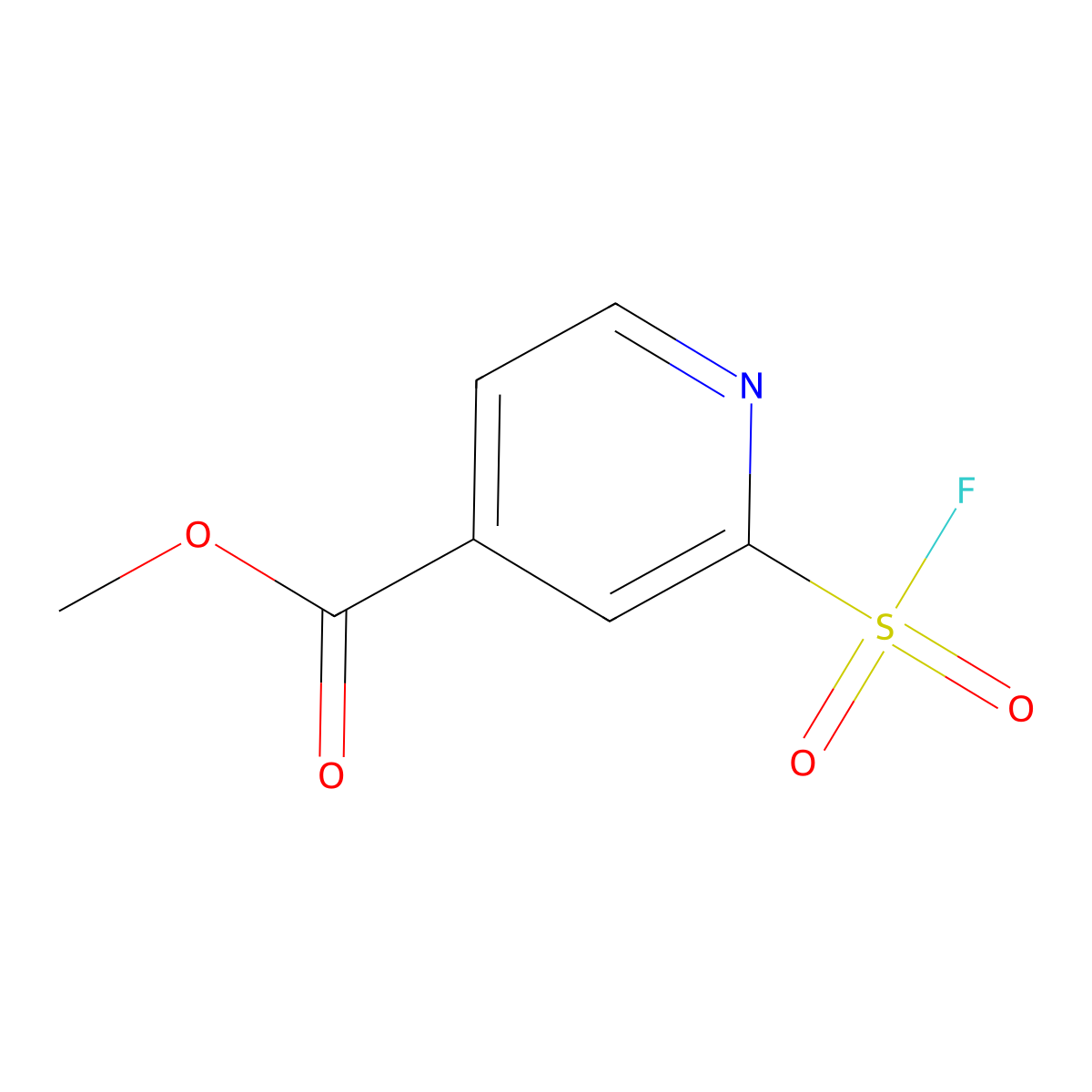 Methyl 2-(fluorosulfonyl)pyridine-4-carboxylate molecular structure, CAS 2092076-18-9