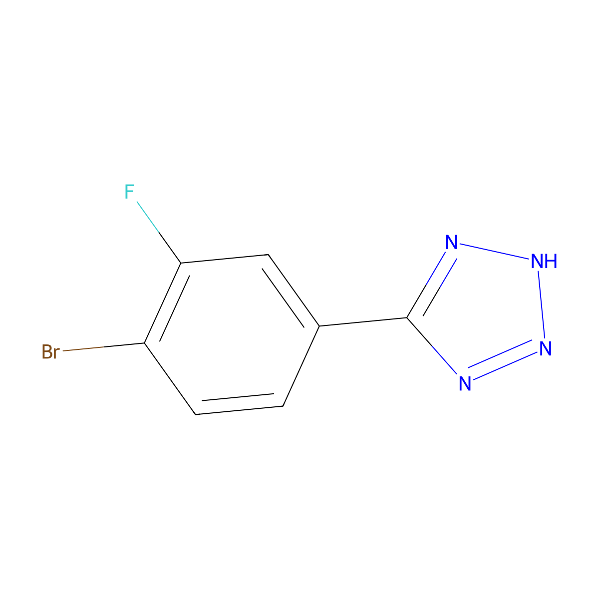 5-(4-Bromo-3-fluorophenyl)-2H-tetrazole molecular structure, CAS 2092076-72-5