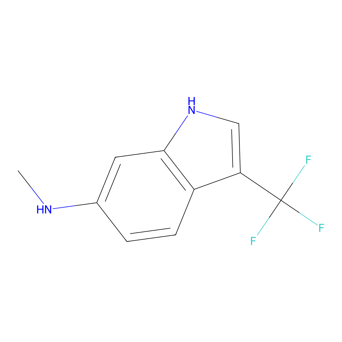 N-Methyl-3-(trifluoromethyl)-1H-indol-6-amine molecular structure, CAS 2092077-09-1