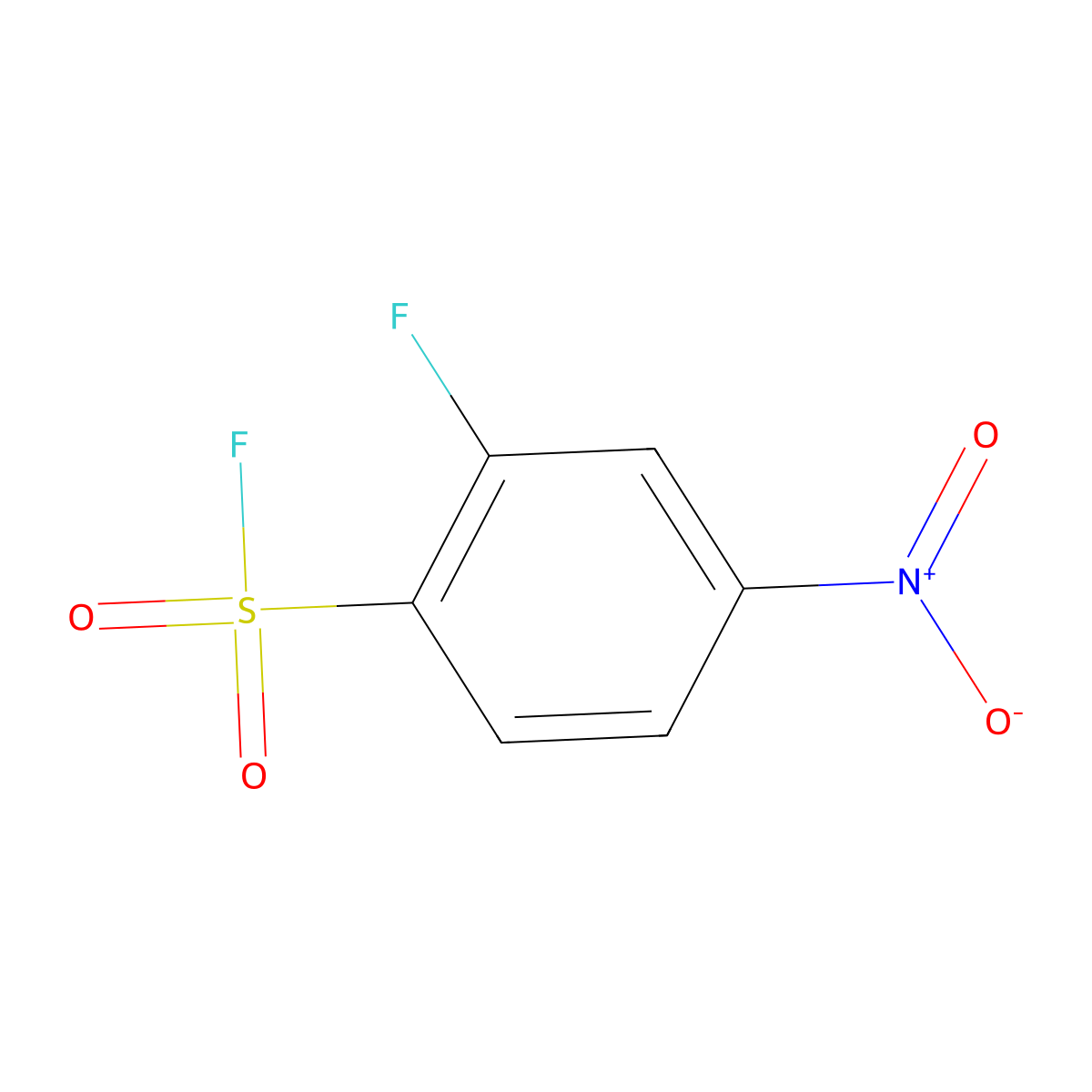 2-Fluoro-4-nitrobenzene-1-sulfonyl fluoride molecular structure, CAS 2092078-42-5