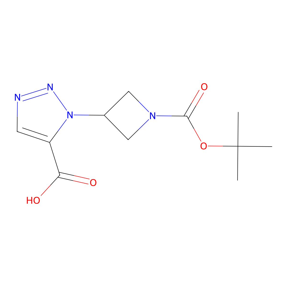 1-{1-[(tert-butoxy)carbonyl]azetidin-3-yl}-1H-1,2,3-triazole-5-carboxylic acid molecular structure, CAS 2092090-14-5