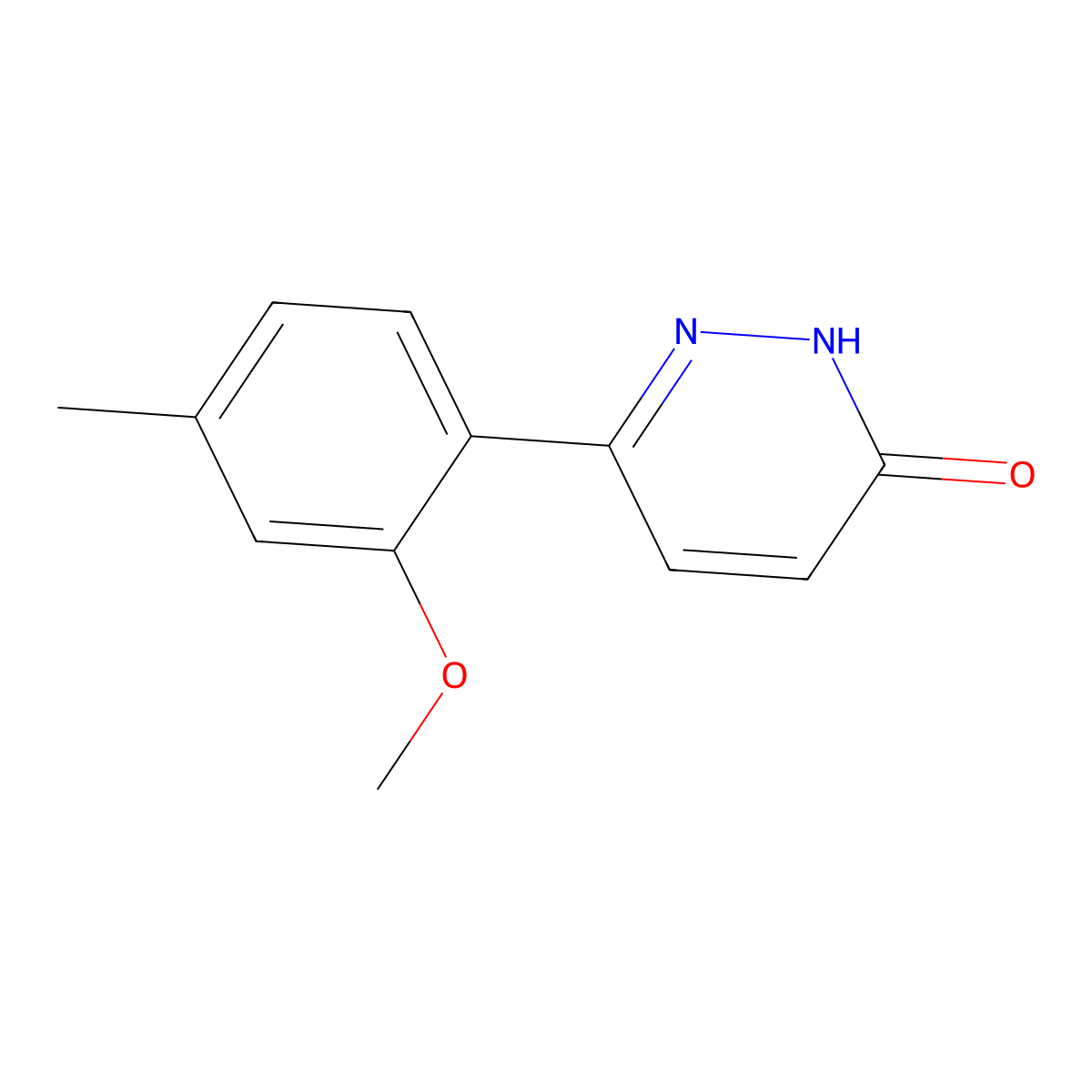 6-(2-Methoxy-4-methylphenyl)pyridazin-3-ol molecular structure, CAS 2092092-22-1