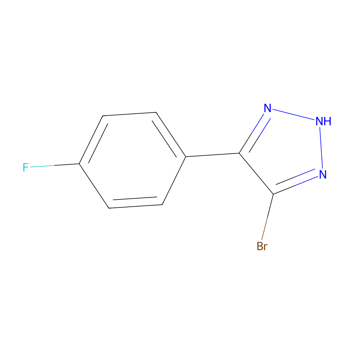 4-Bromo-5-(4-fluorophenyl)-1H-1,2,3-triazole molecular structure, CAS 2092092-25-4