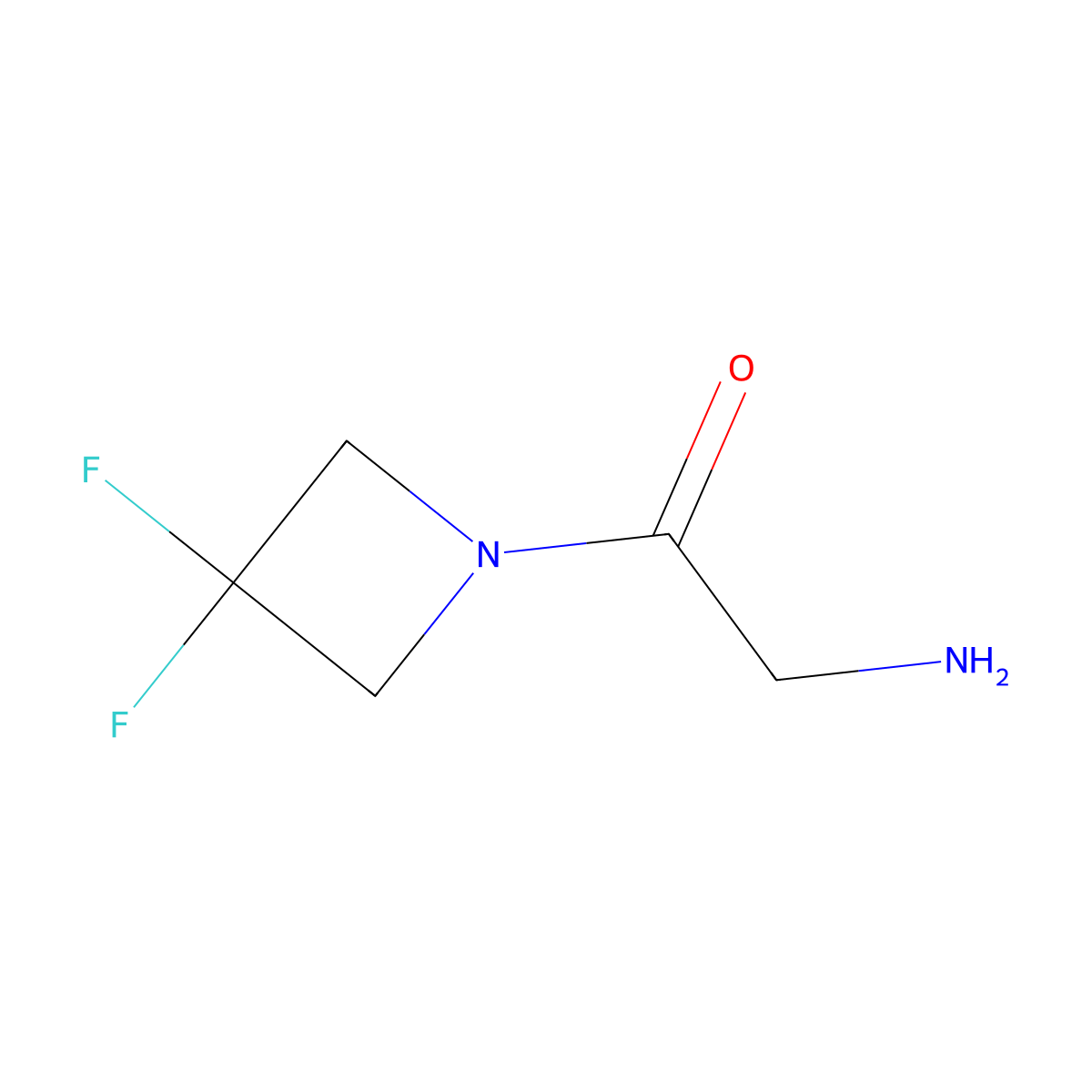 2-Amino-1-(3,3-difluoroazetidin-1-yl)ethan-1-one molecular structure, CAS 2092092-59-4