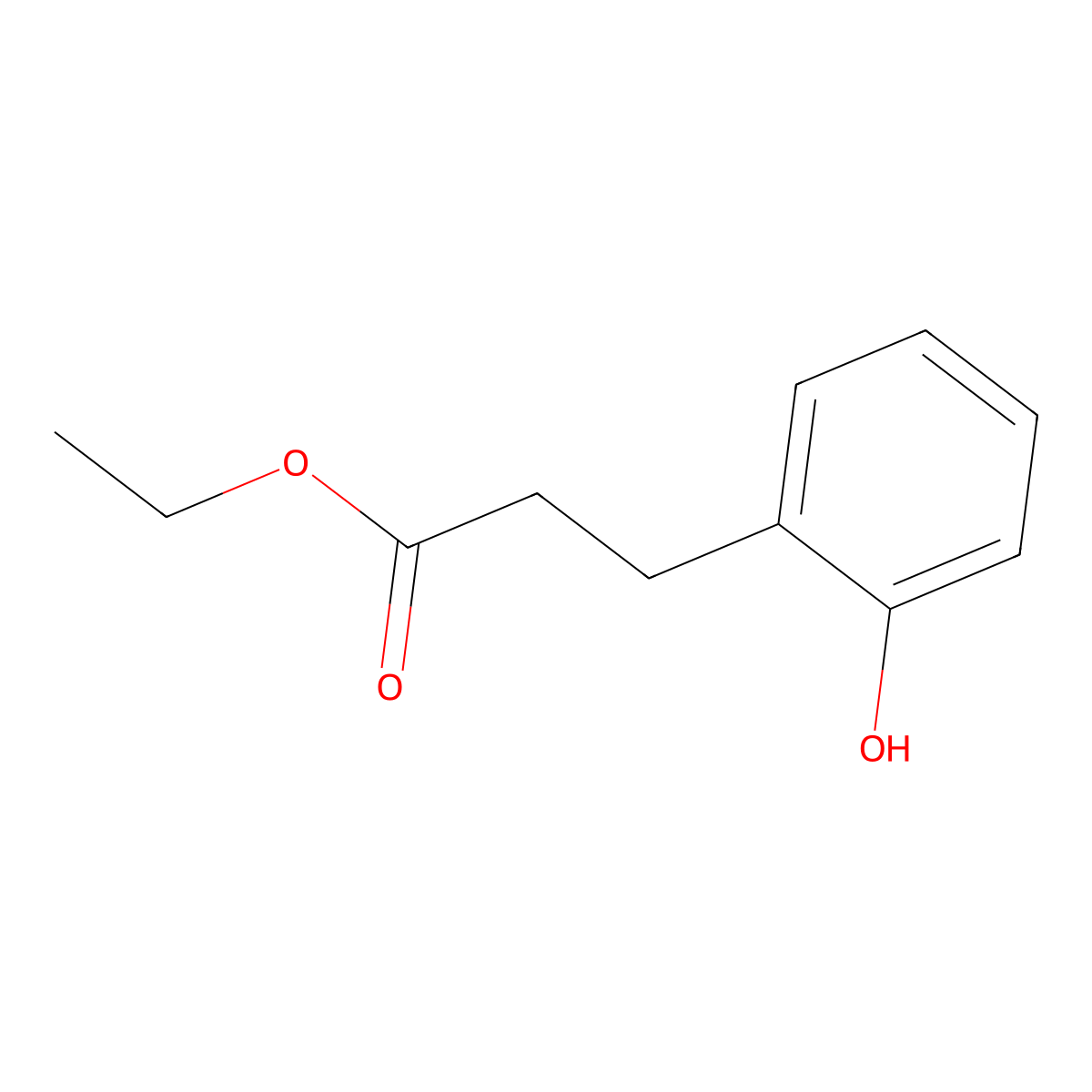 Ethyl 3-(2-hydroxyphenyl)propanoate molecular structure, CAS 20921-04-4
