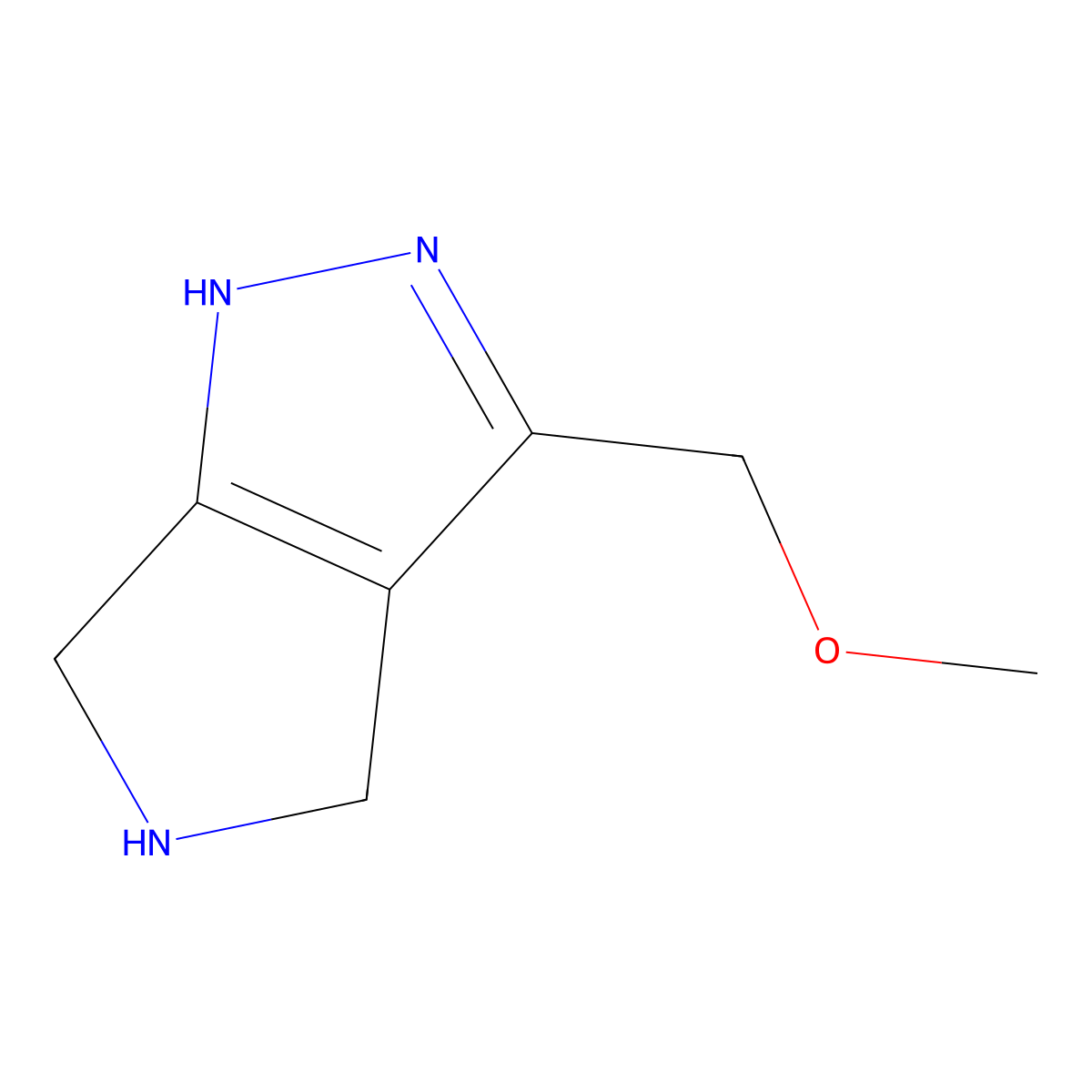 3-(Methoxymethyl)-1,4,5,6-Tetrahydropyrrolo[3,4-C]Pyrazole molecular structure, CAS 2092105-39-8