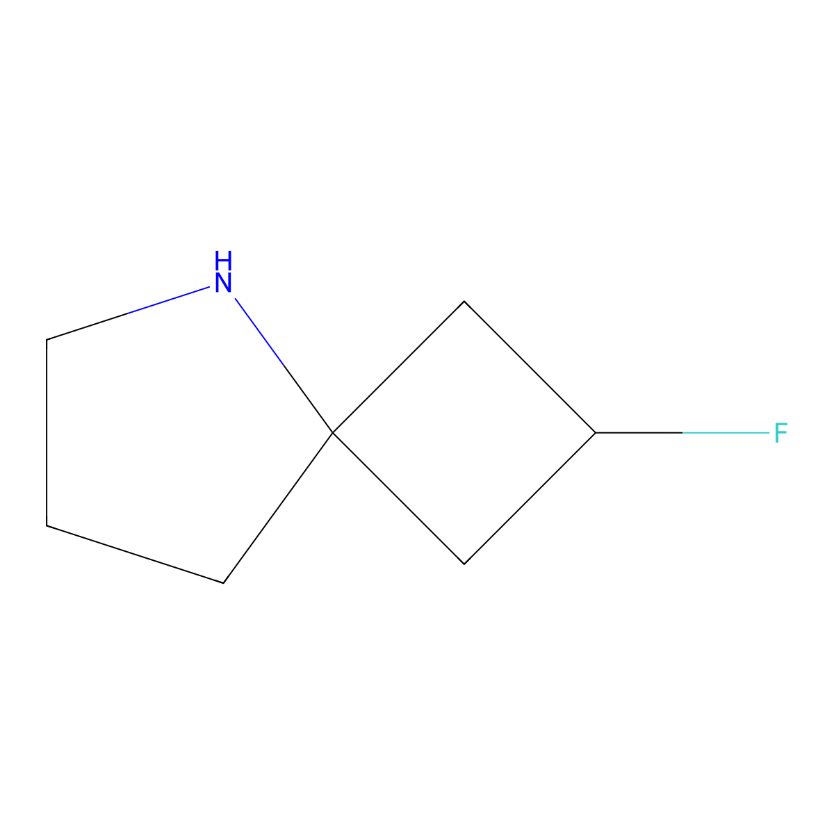 2-Fluoro-5-azaspiro[3.4]octane molecular structure, CAS 2092106-91-5