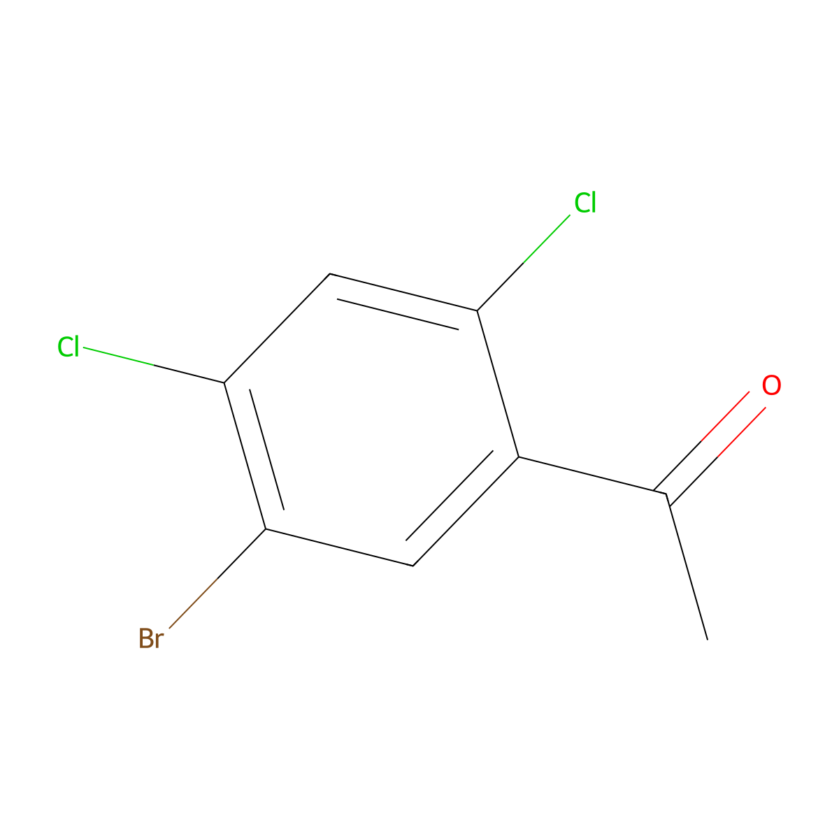 1-(5-Bromo-2,4-dichlorophenyl)ethanone molecular structure, CAS 2092107-82-7