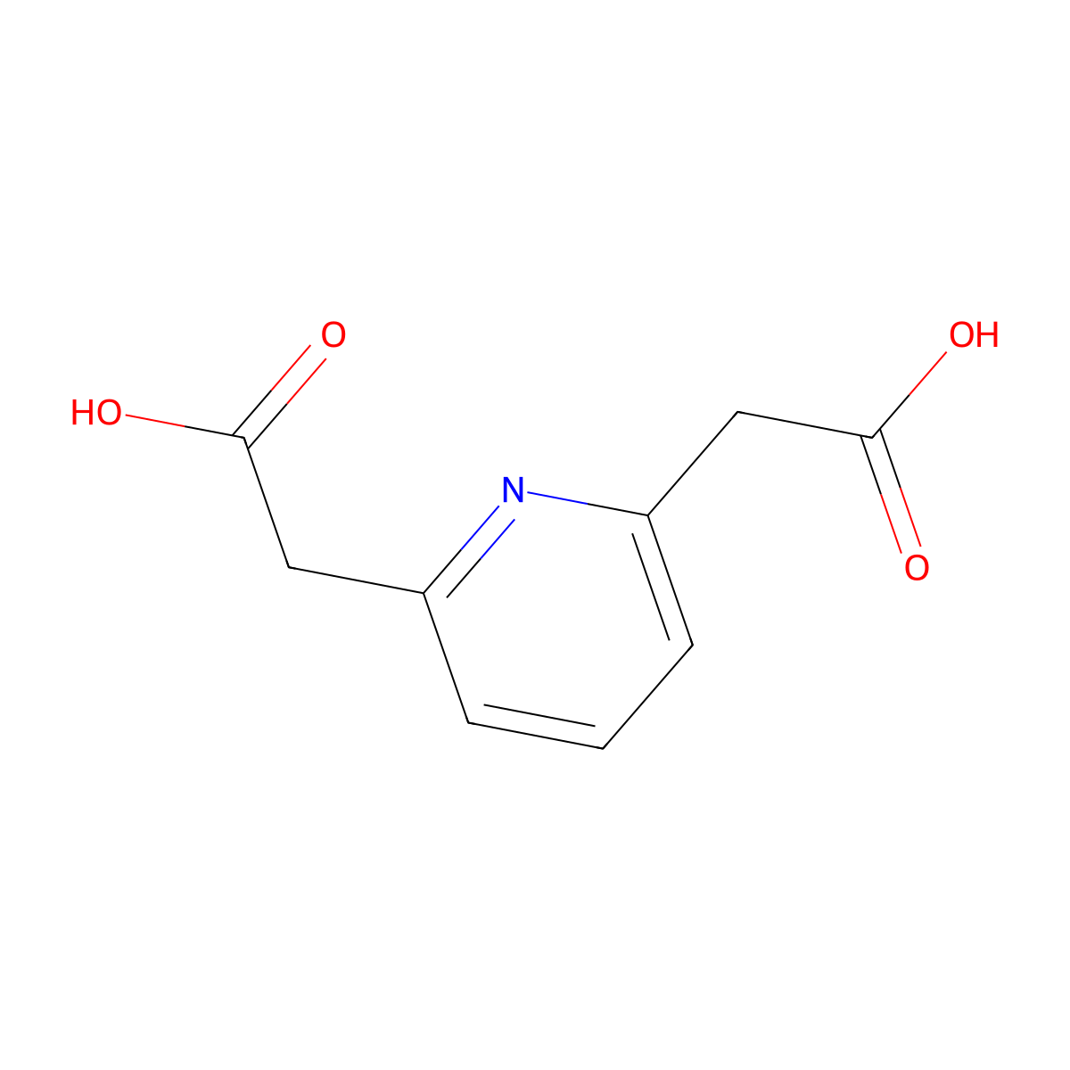 2,6-Pyridinediacetic acid molecular structure, CAS 209215-55-4